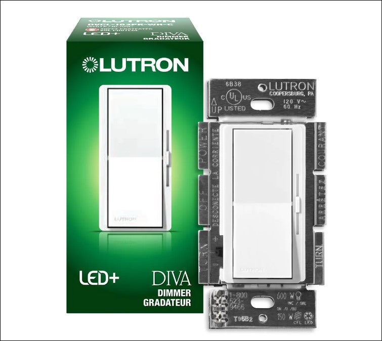 DIVA Dimmer White - DVCL-153PH-W | LUTRON