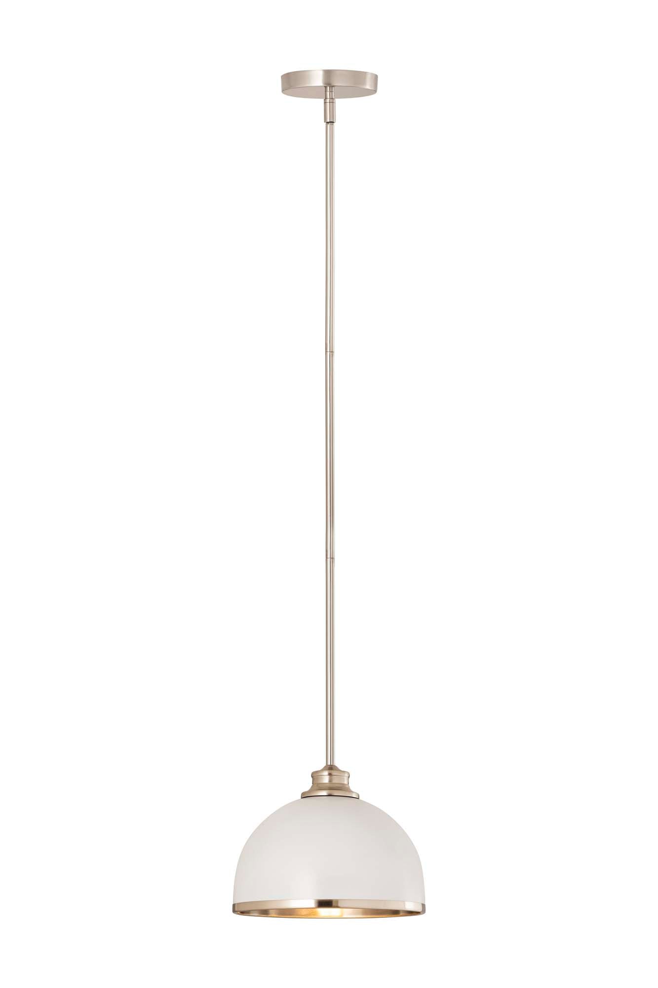 LANDRY Pendant White, Nickel - 1004P10-MW-BN | Z-LITE