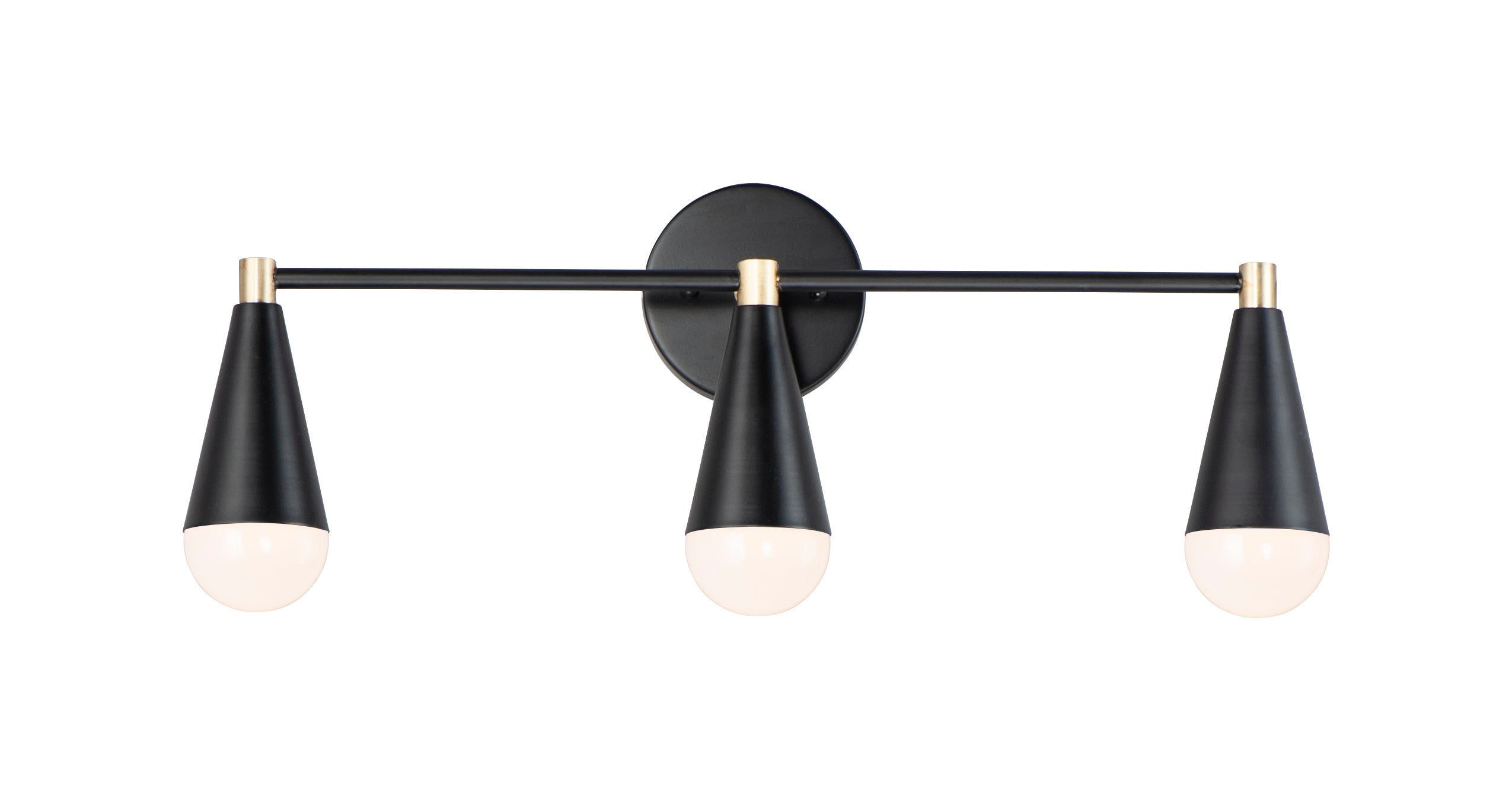 LOVELL Bathroom sconce Black, Gold - 11263BKSBR | MAXIM/ET2