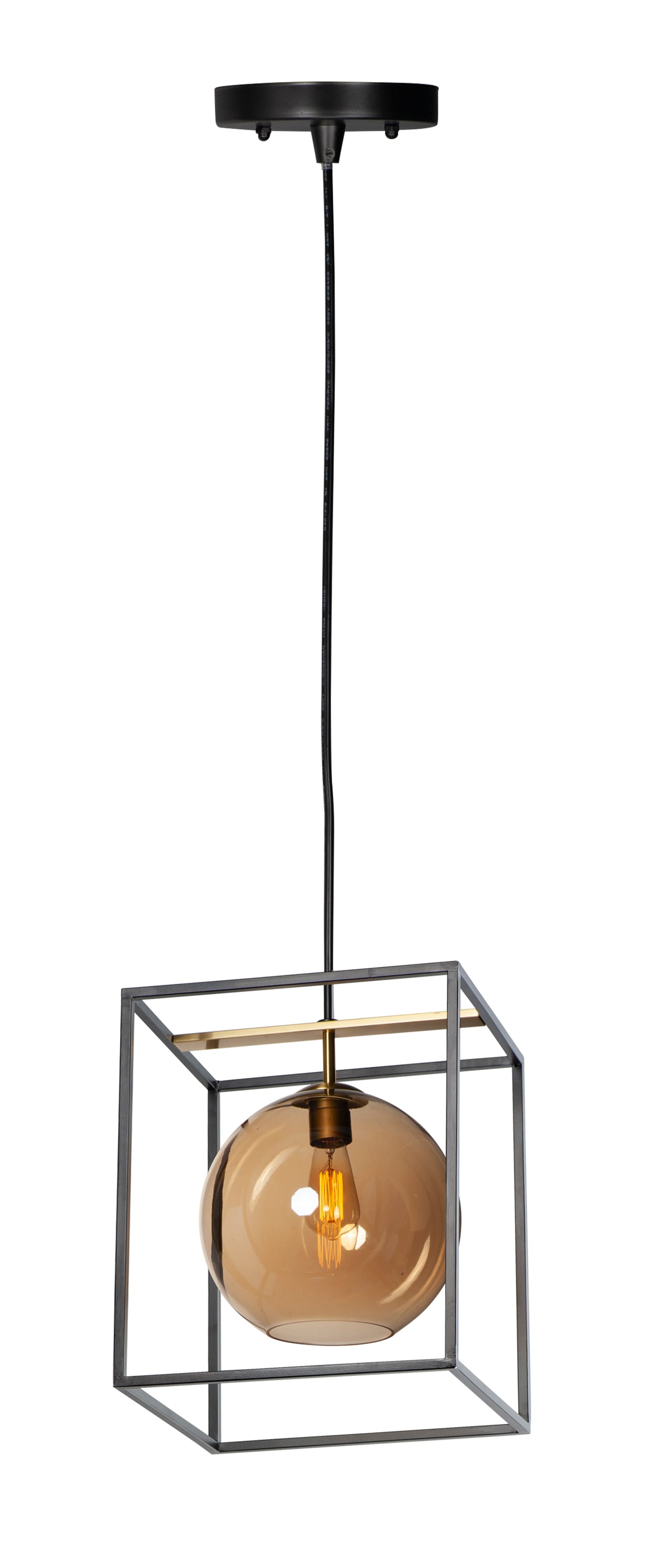 FLUID Pendant Black, Gold - 11367CMPBKSBR | MAXIM/ET2