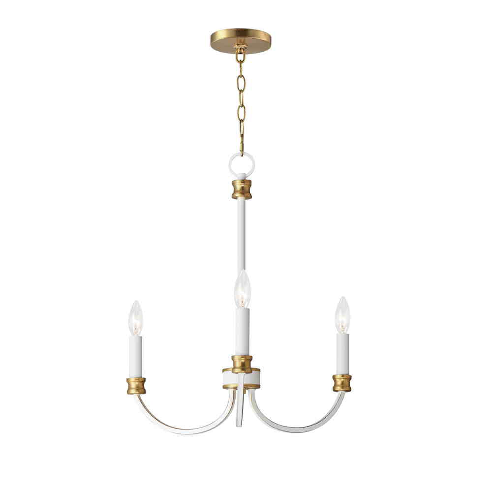 CHARLTON Chandelier Blanc, Or - 11373WWTGL | MAXIM / ET2