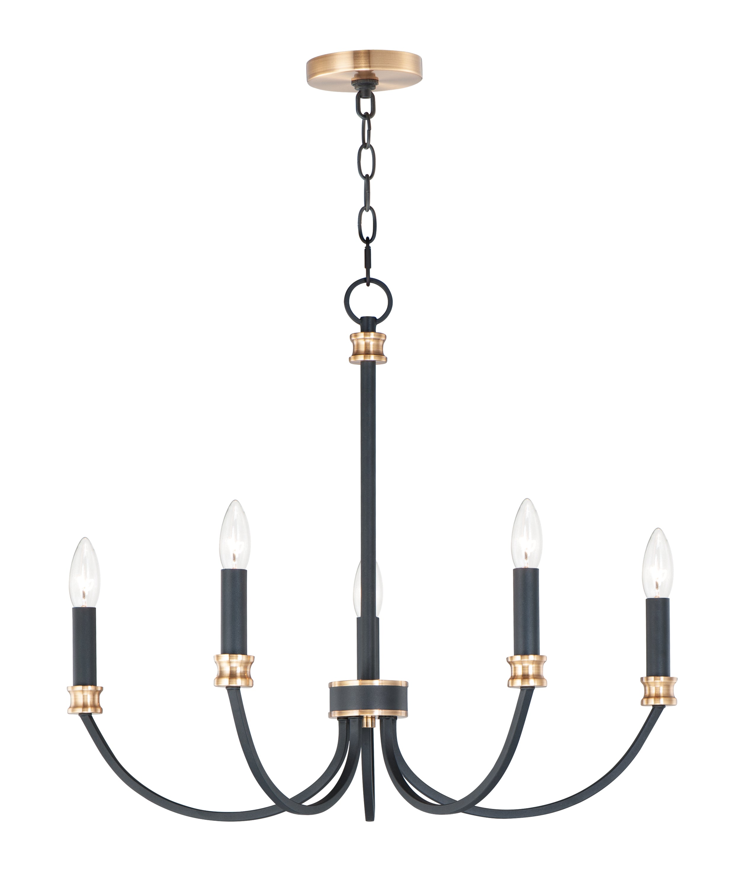 CHARLTON Chandelier Noir, Or - 11375BKAB | MAXIM/ET2
