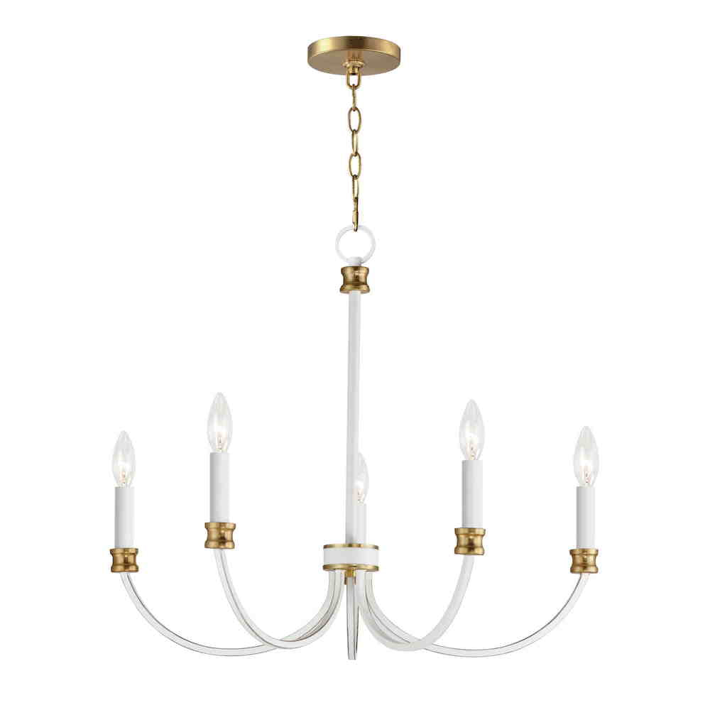 CHARLTON Chandelier Blanc, Or - 11375WWTGL | MAXIM/ET2
