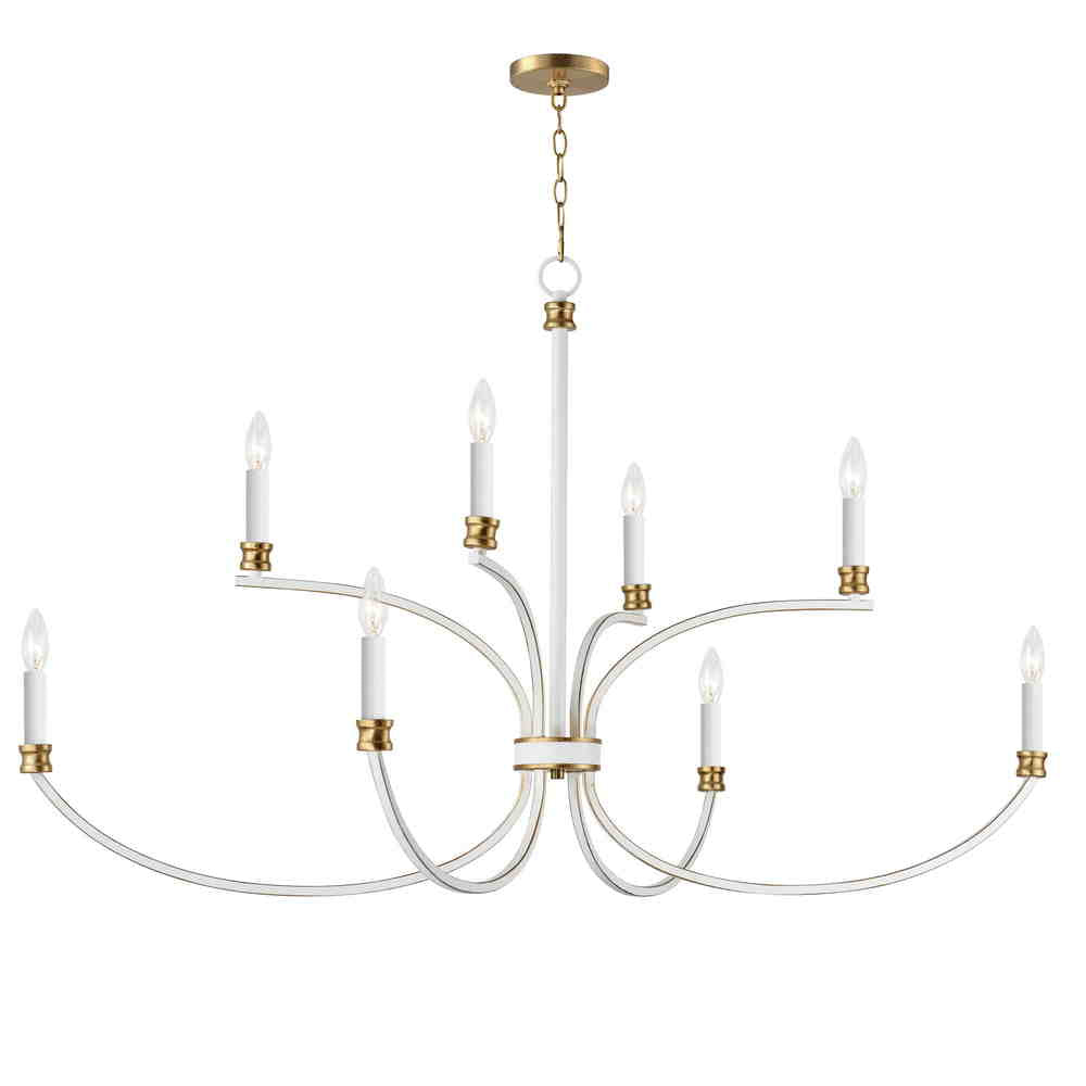 CHARLTON Chandelier Blanc, Or - 11378WWTGL | MAXIM / ET2