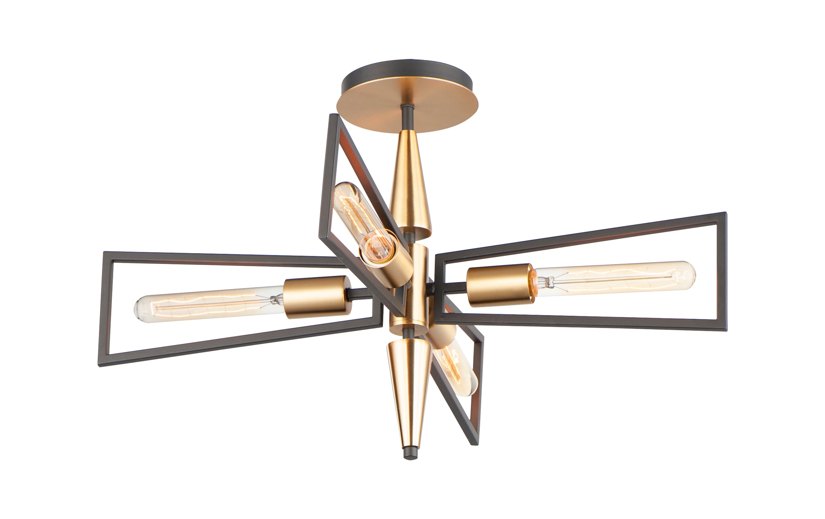 WINGS Flush mount Black, Gold - 11650BKSBR | MAXIM/ET2