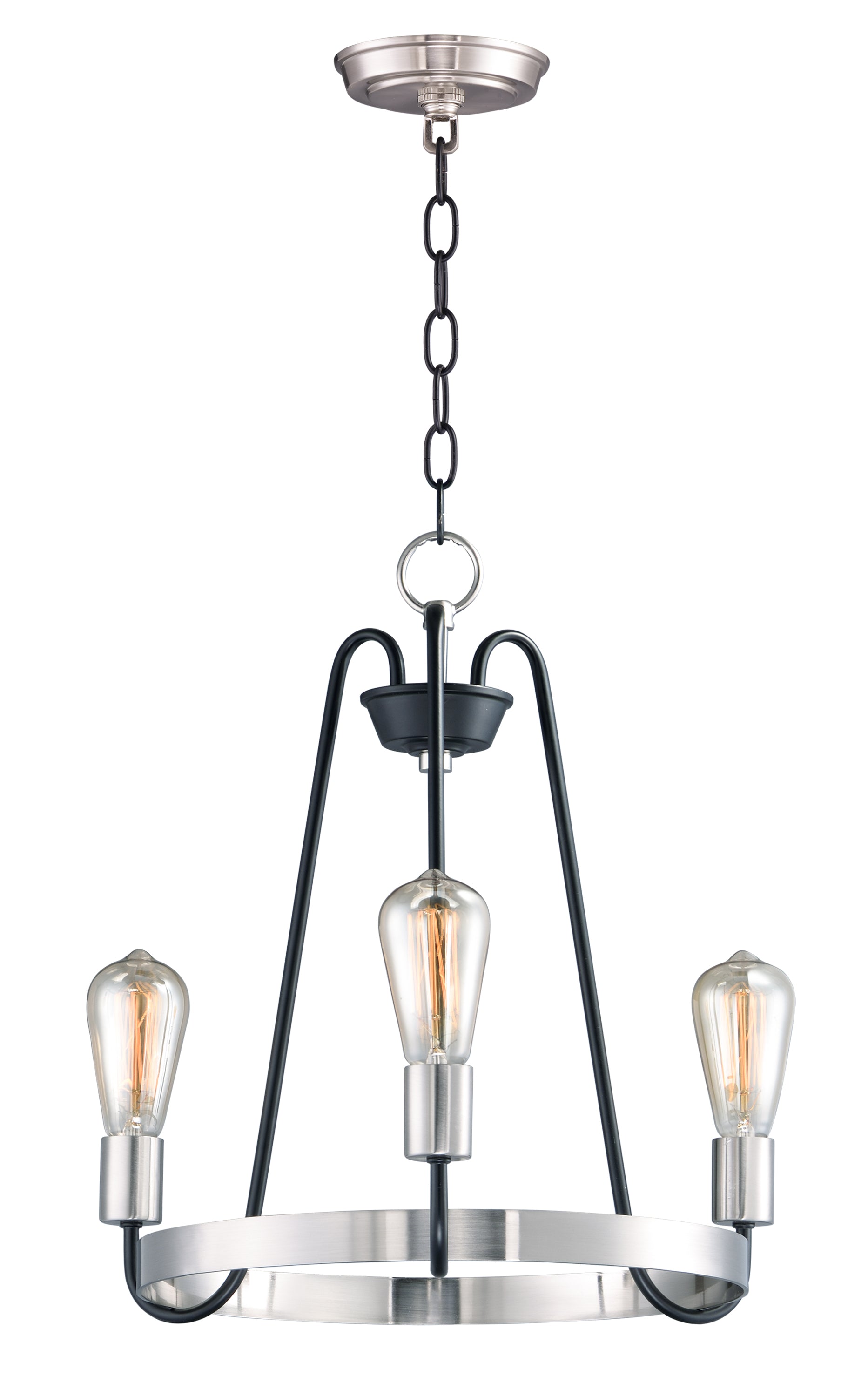 HAVEN Chandelier Black, Nickel - 11733BKSN | MAXIM/ET2