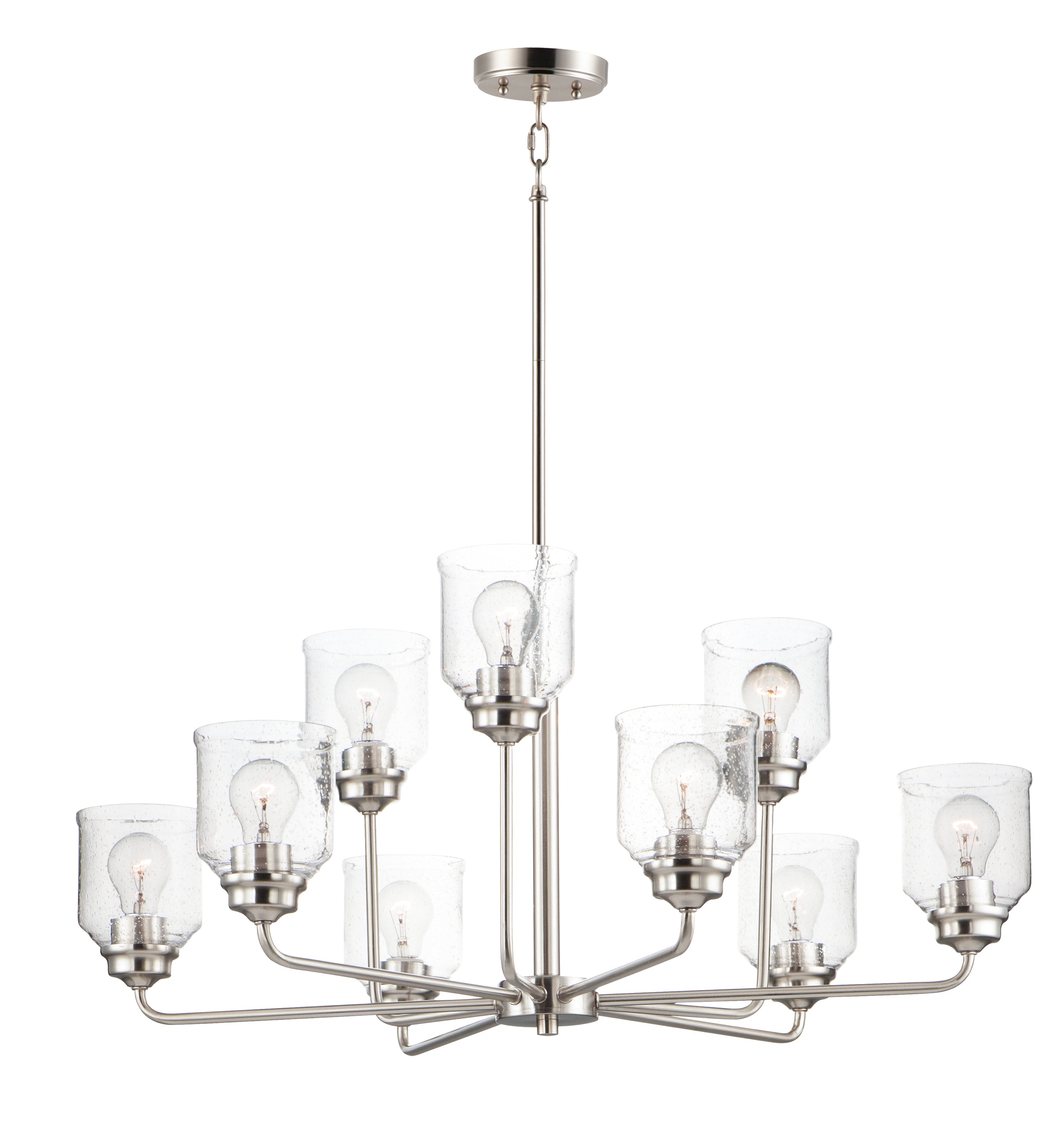 ACADIA Chandelier Nickel - 12277CDSN | MAXIM/ET2