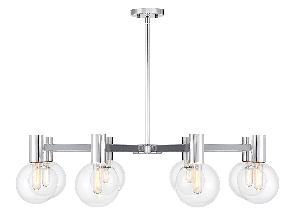 WRIGHT Chandelier Chrome, Nickel - 1-3074-8-11 | SAVOY HOUSE