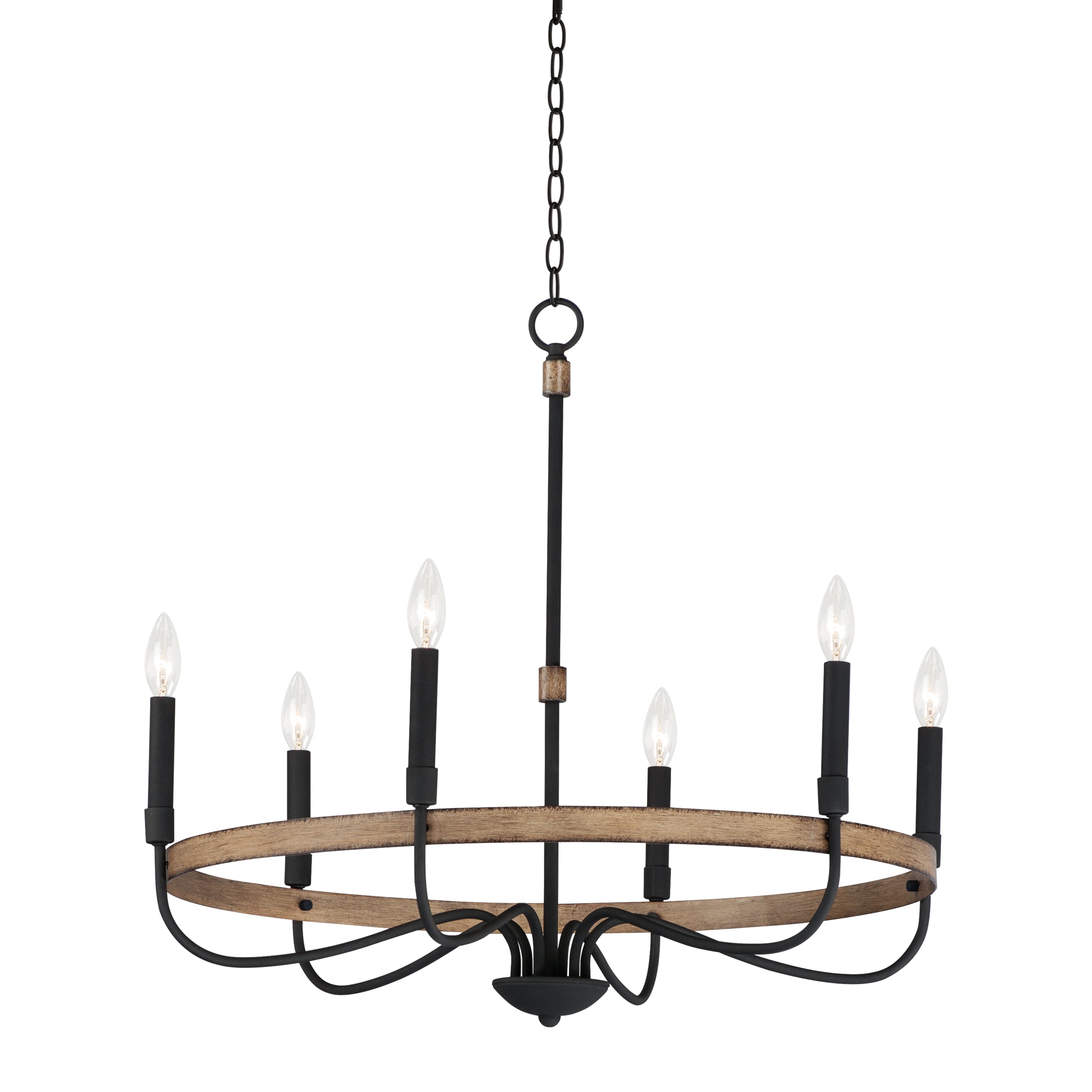 FRANKLIN Chandelier Wood, Black - 14446DWBK | MAXIM/ET2