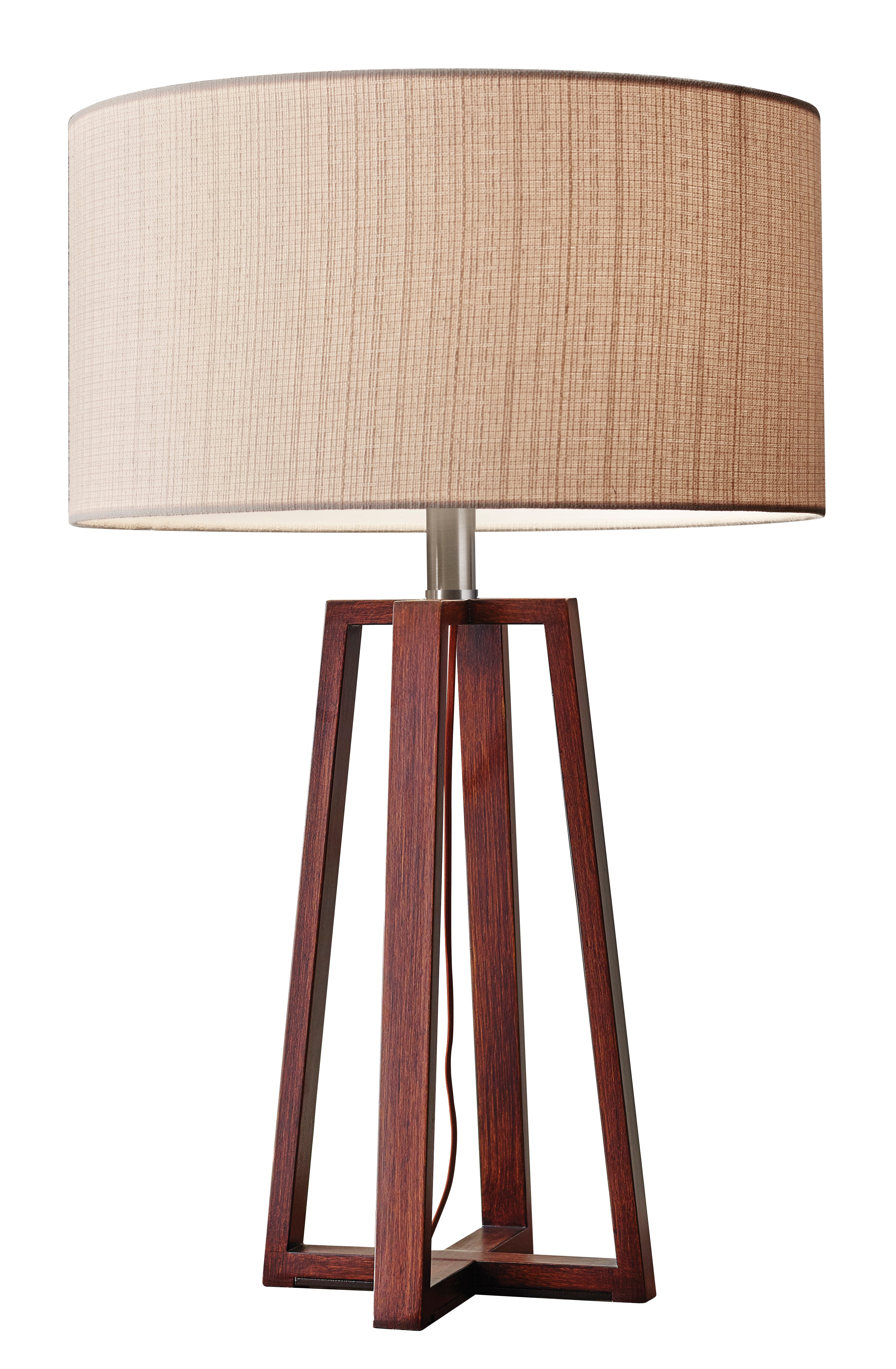 QUINN Lampe sur table Bois - 1503-15 | ADESSO