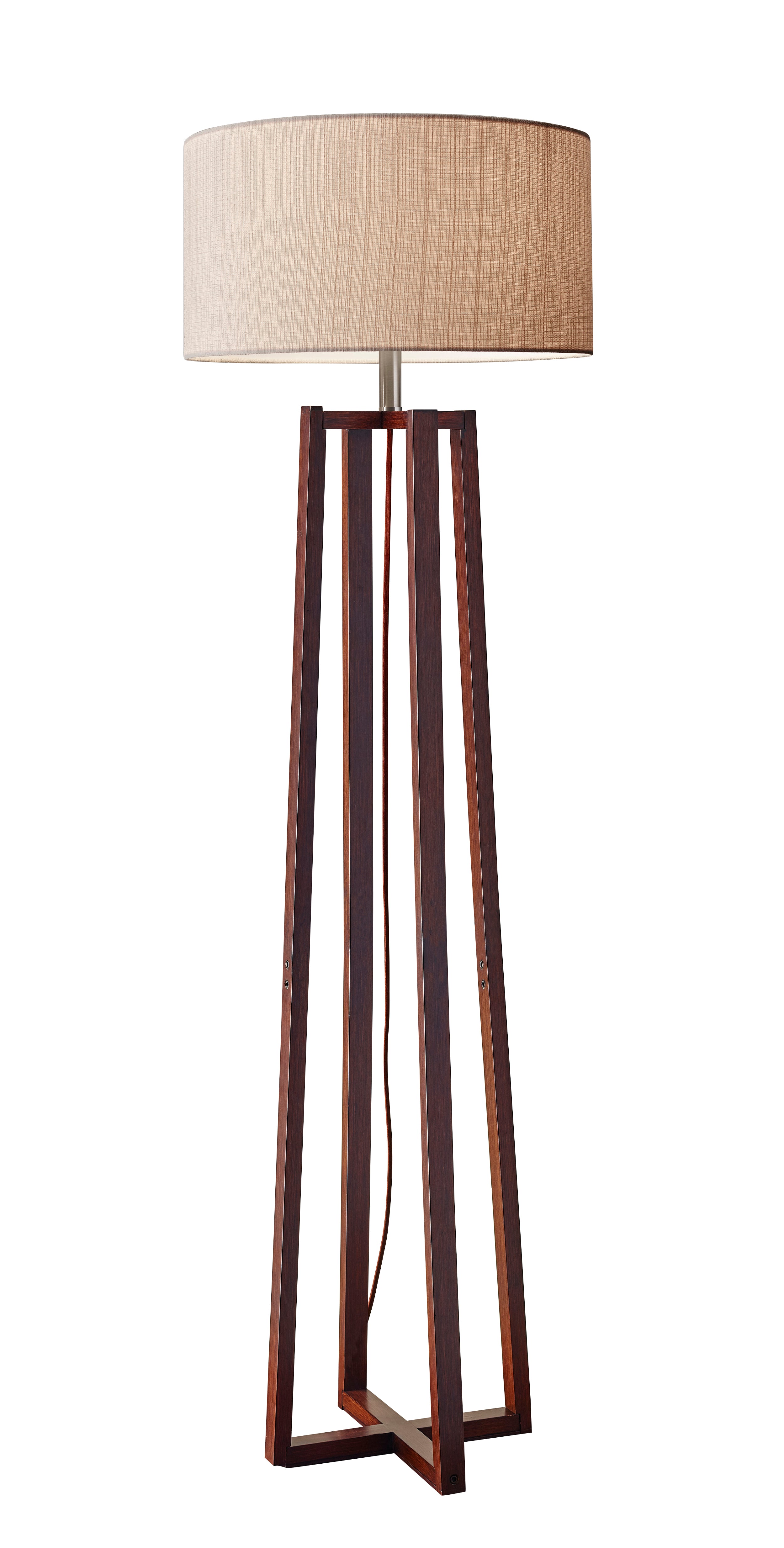 QUINN Floor lamp Wood - 1504-15 | ADESSO