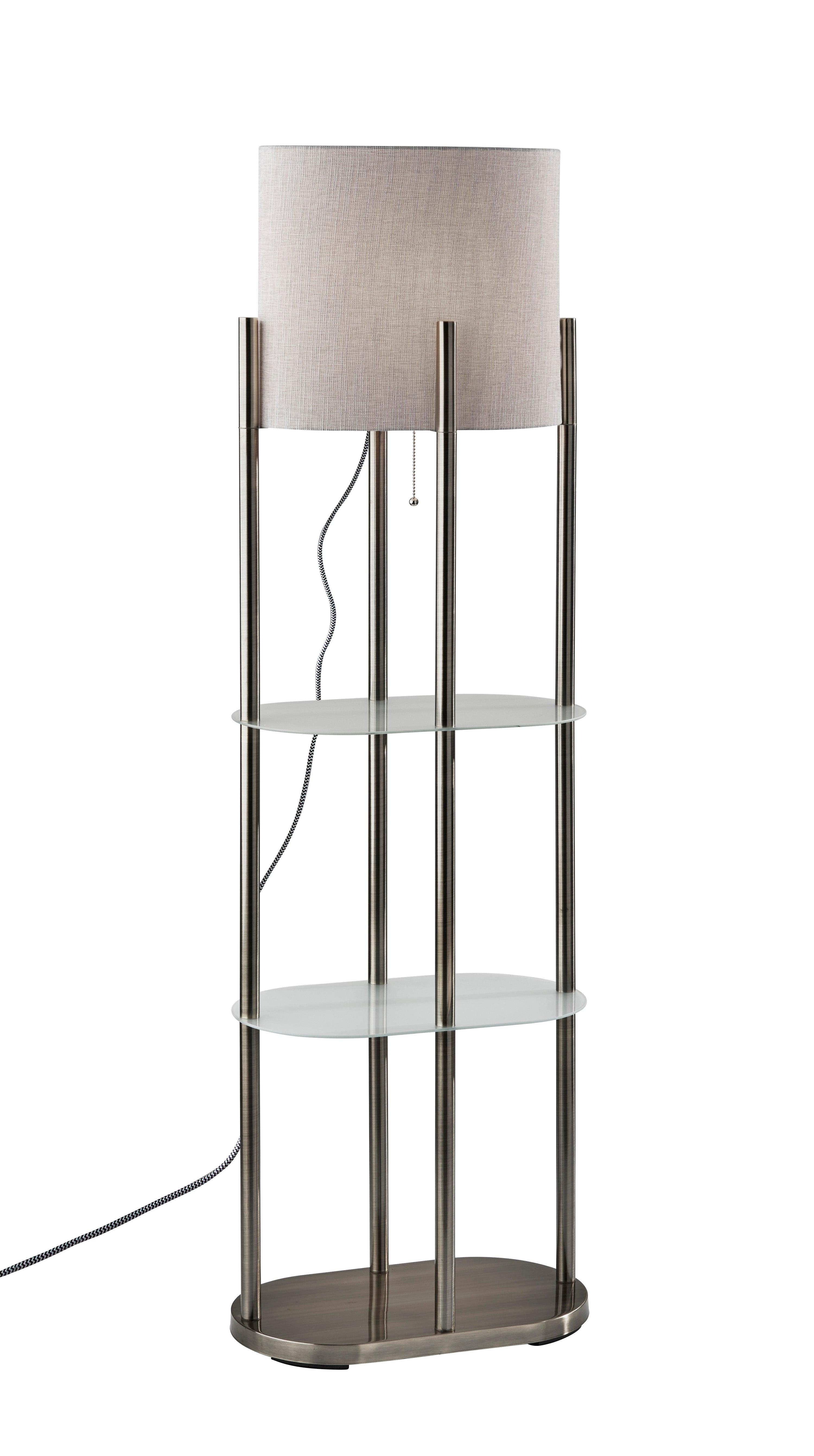 NORMAN Floor lamp Stainless steel - 1518-22 | ADESSO
