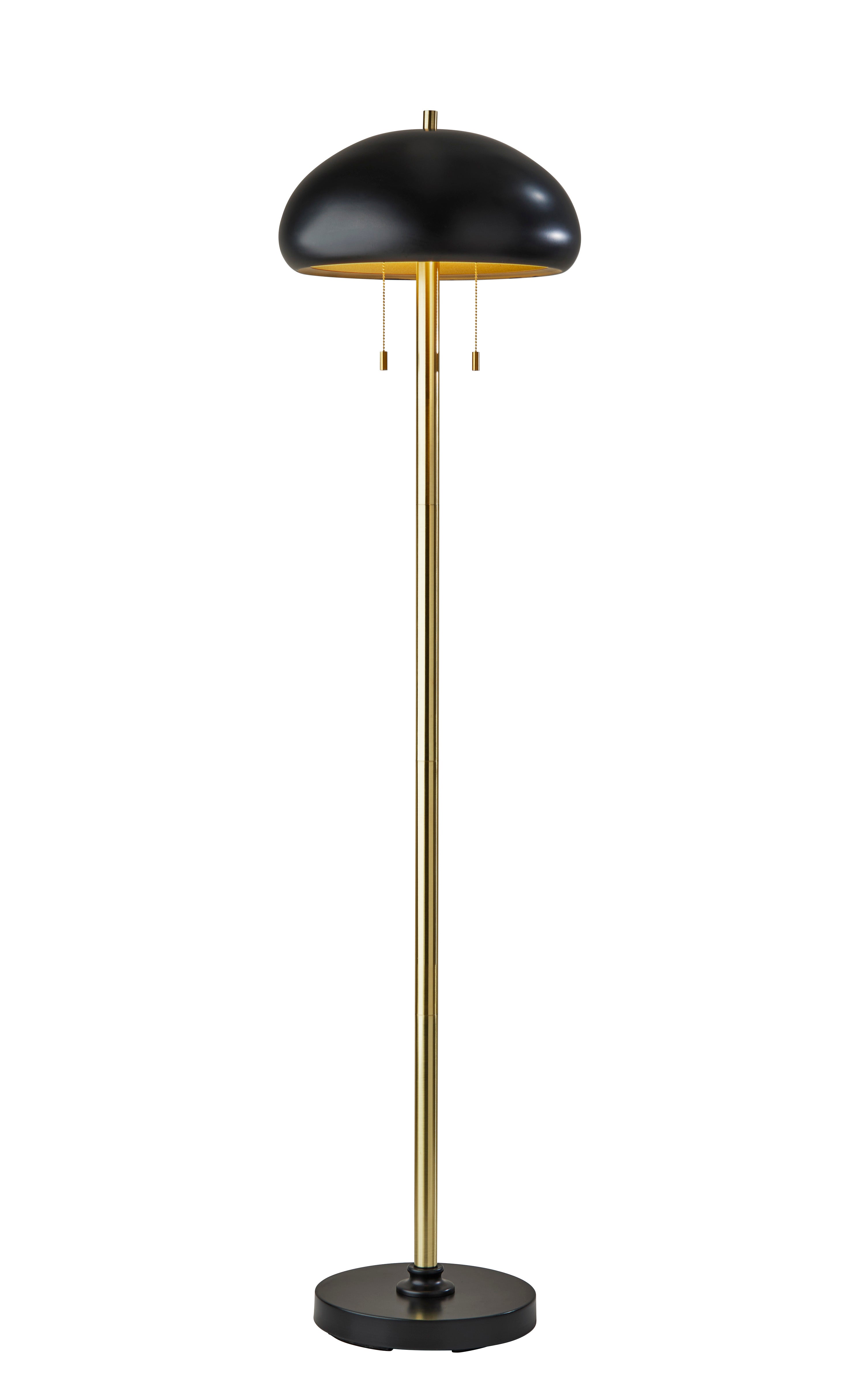 CAP Floor lamp Black, Gold - 1563-21 | ADESSO