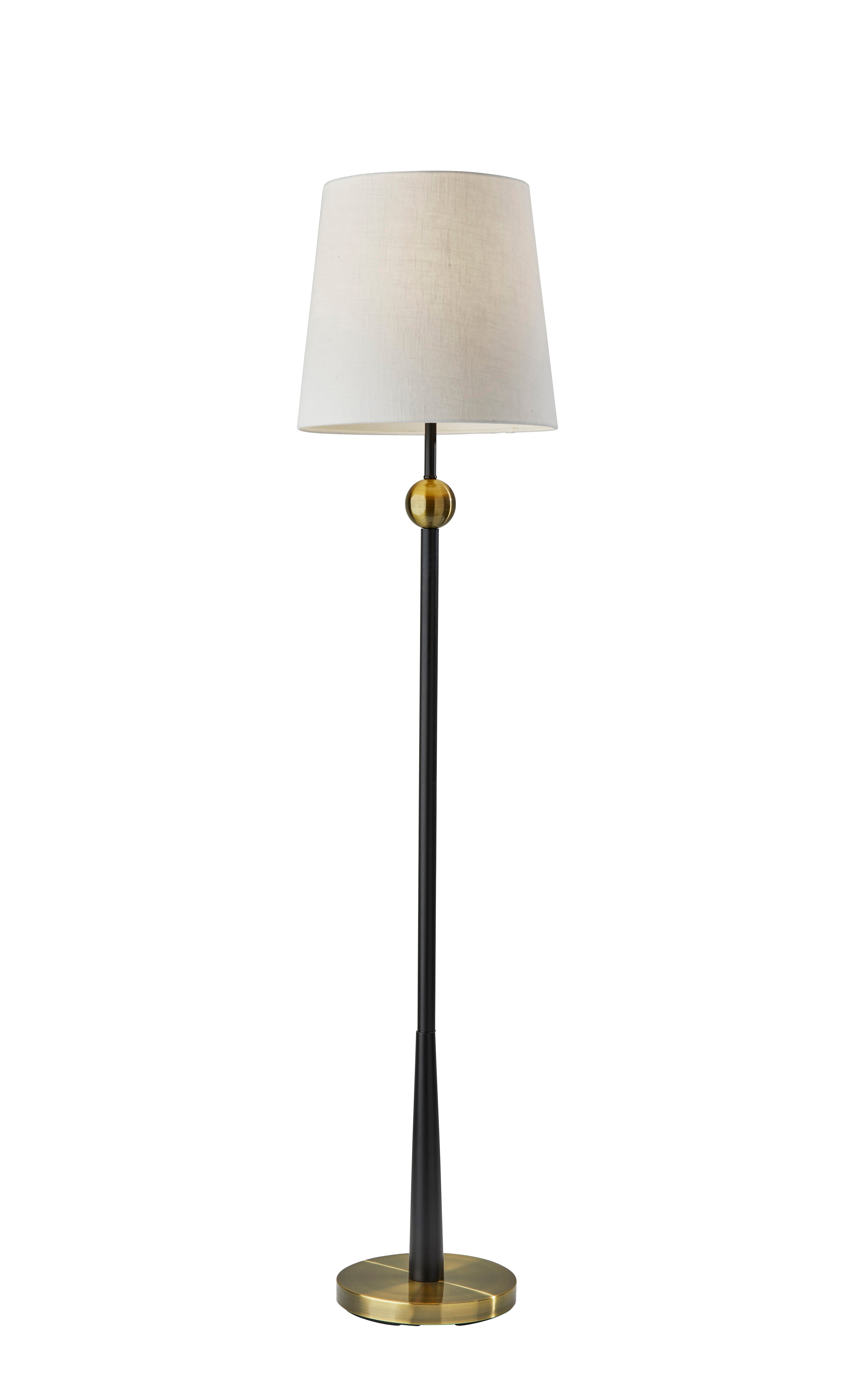 FRANCIS Floor lamp Black, Gold - 1575-01 | ADESSO