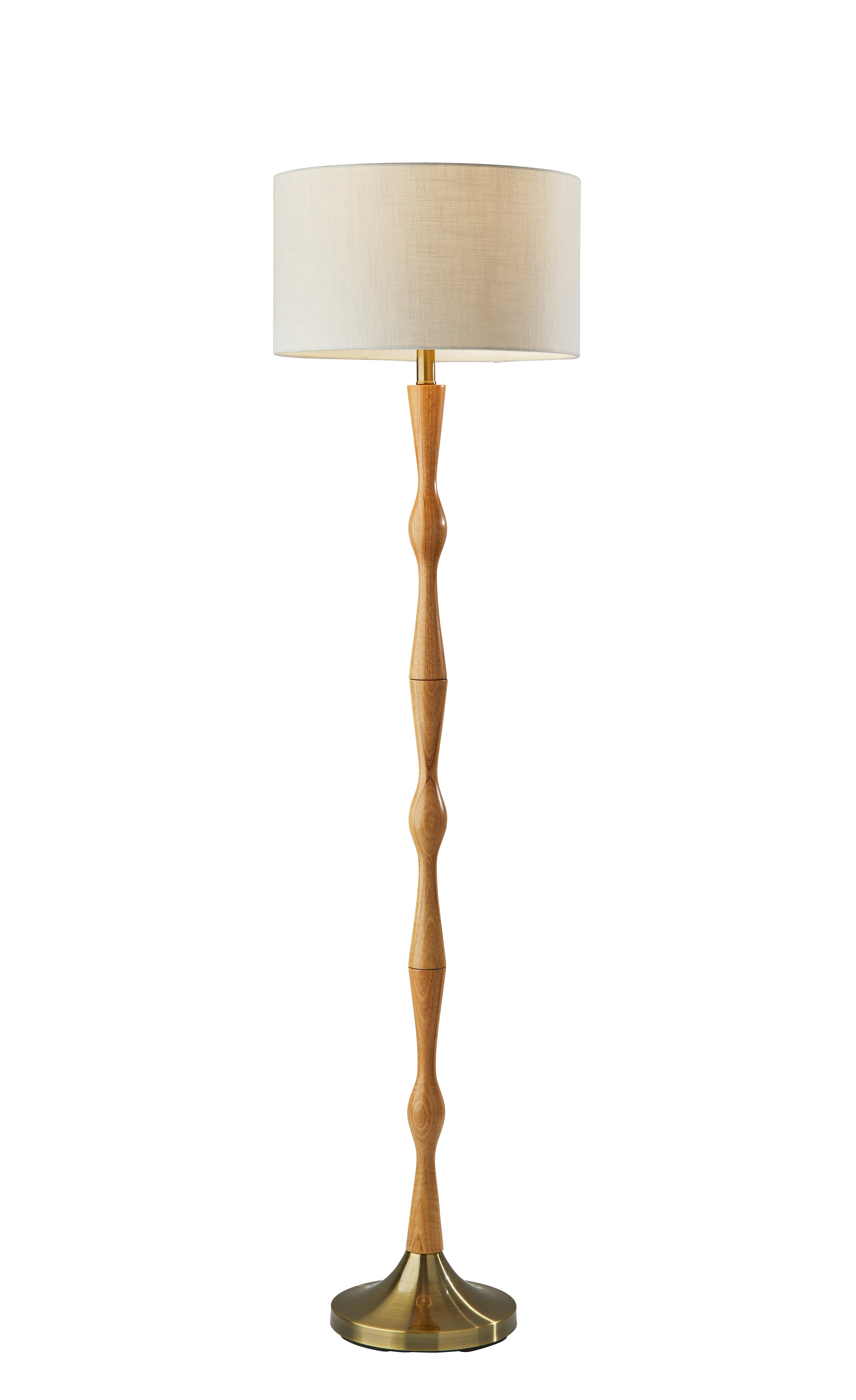EVE Floor lamp Wood, Gold - 1577-12 | ADESSO