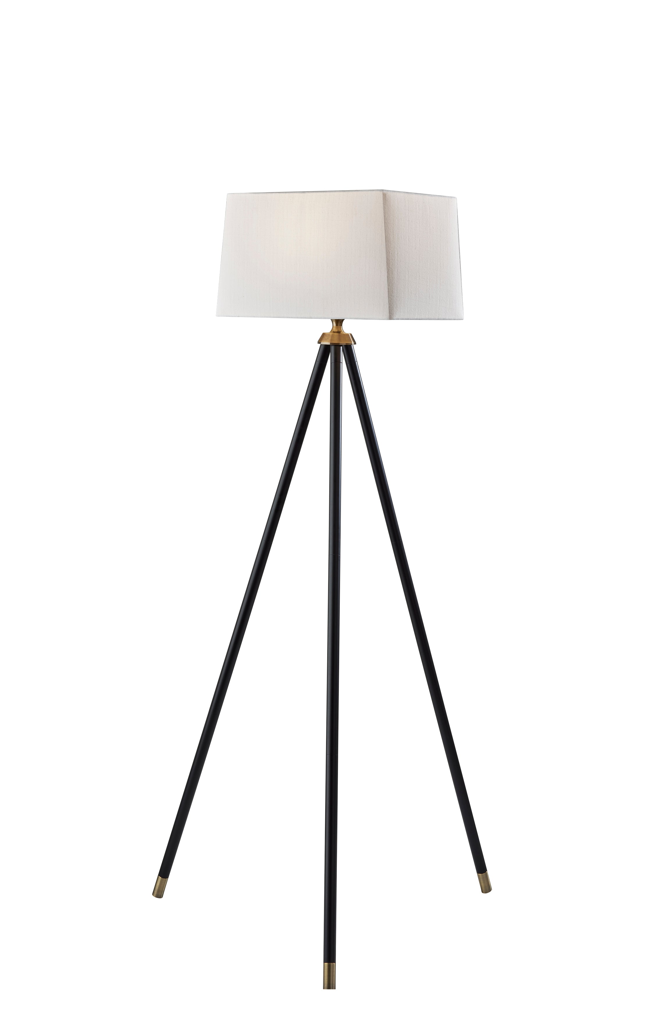 BEAUMONT Floor lamp Black, Gold - 1599-01 | ADESSO