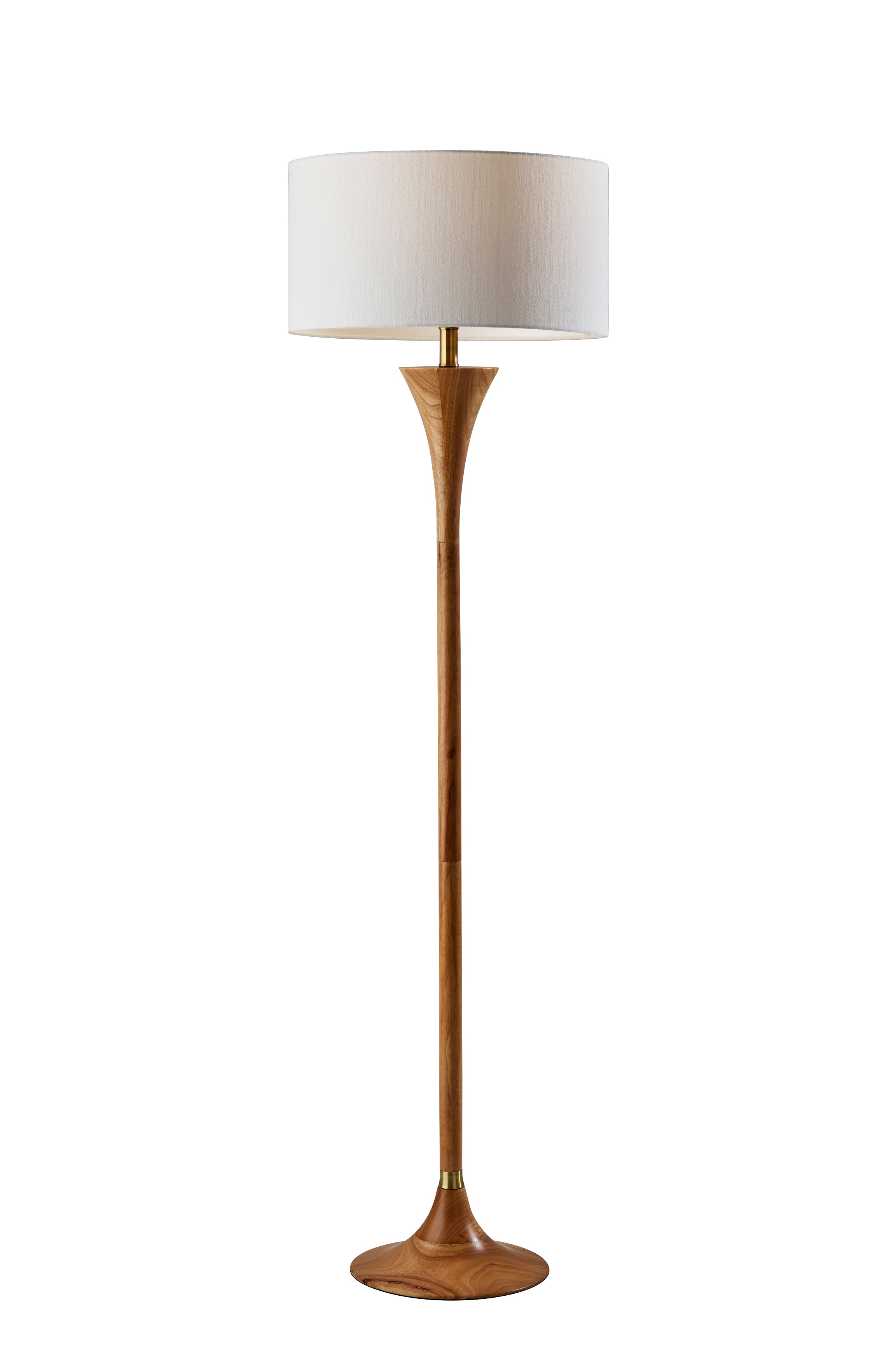 REBECCA Floor lamp Wood, Gold - 1601-12 | ADESSO