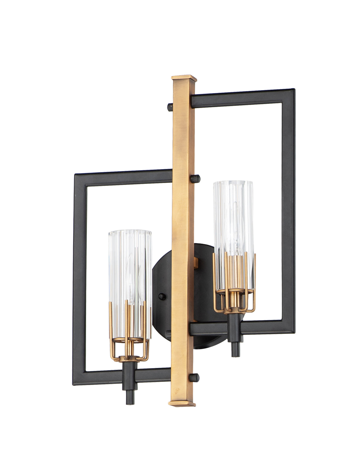 FLAMBEAU Sconce Black, Gold - 16112CLBKAB | MAXIM/ET2