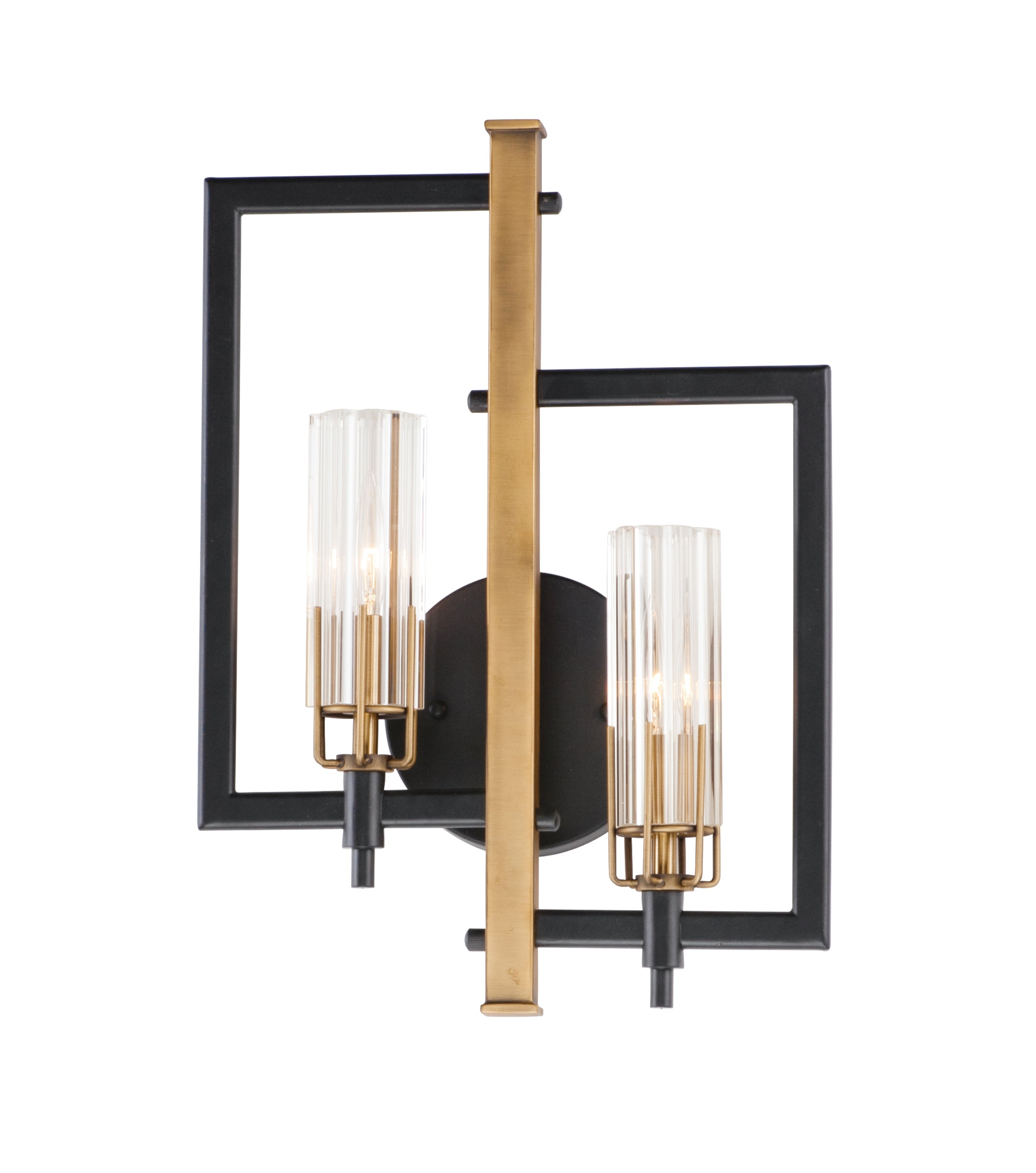 FLAMBEAU Sconce Black, Gold - 16115CLBKAB | MAXIM/ET2