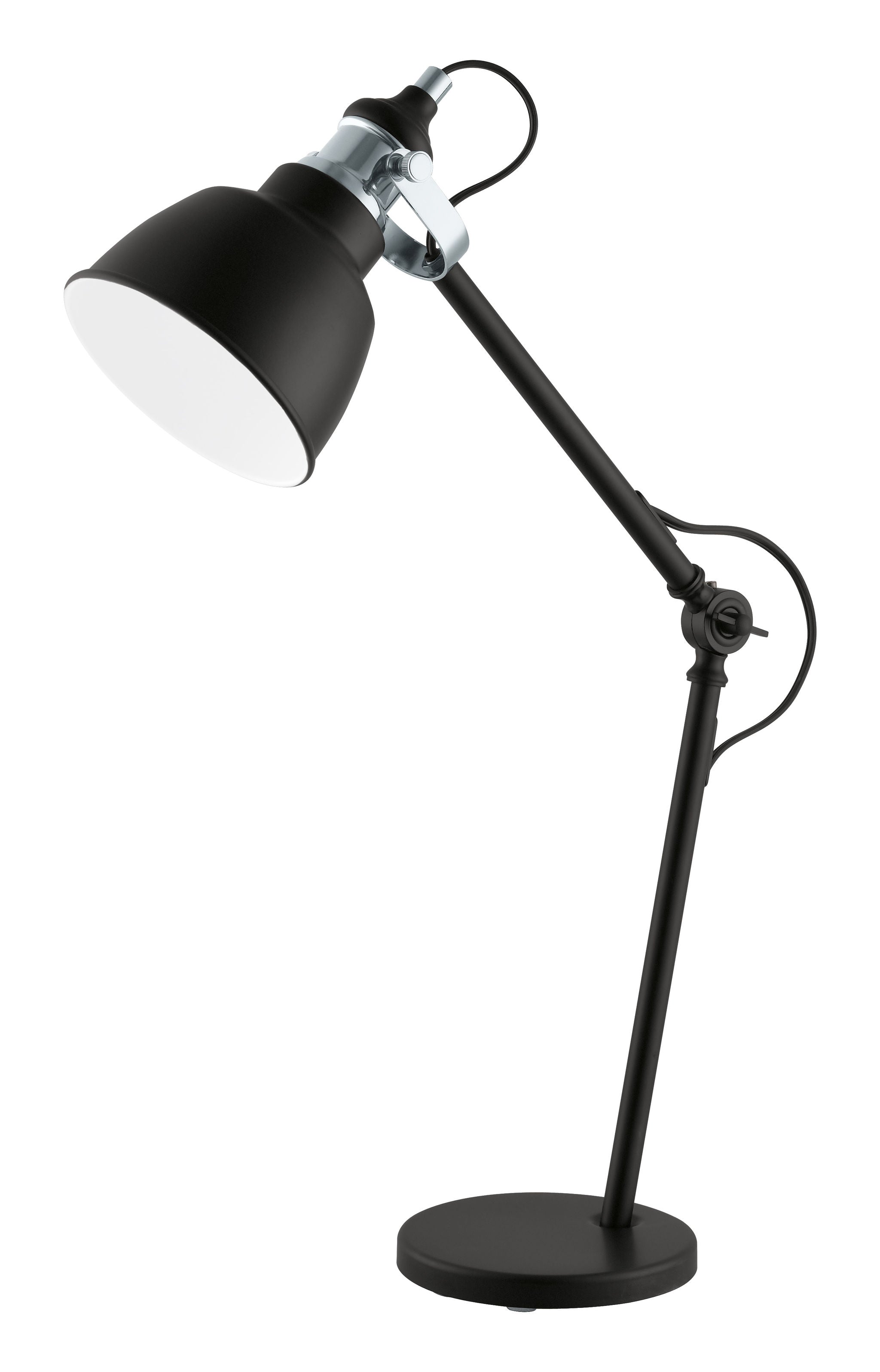 Thornford Lampe sur table Chrome, Noir - 203516A | EGLO