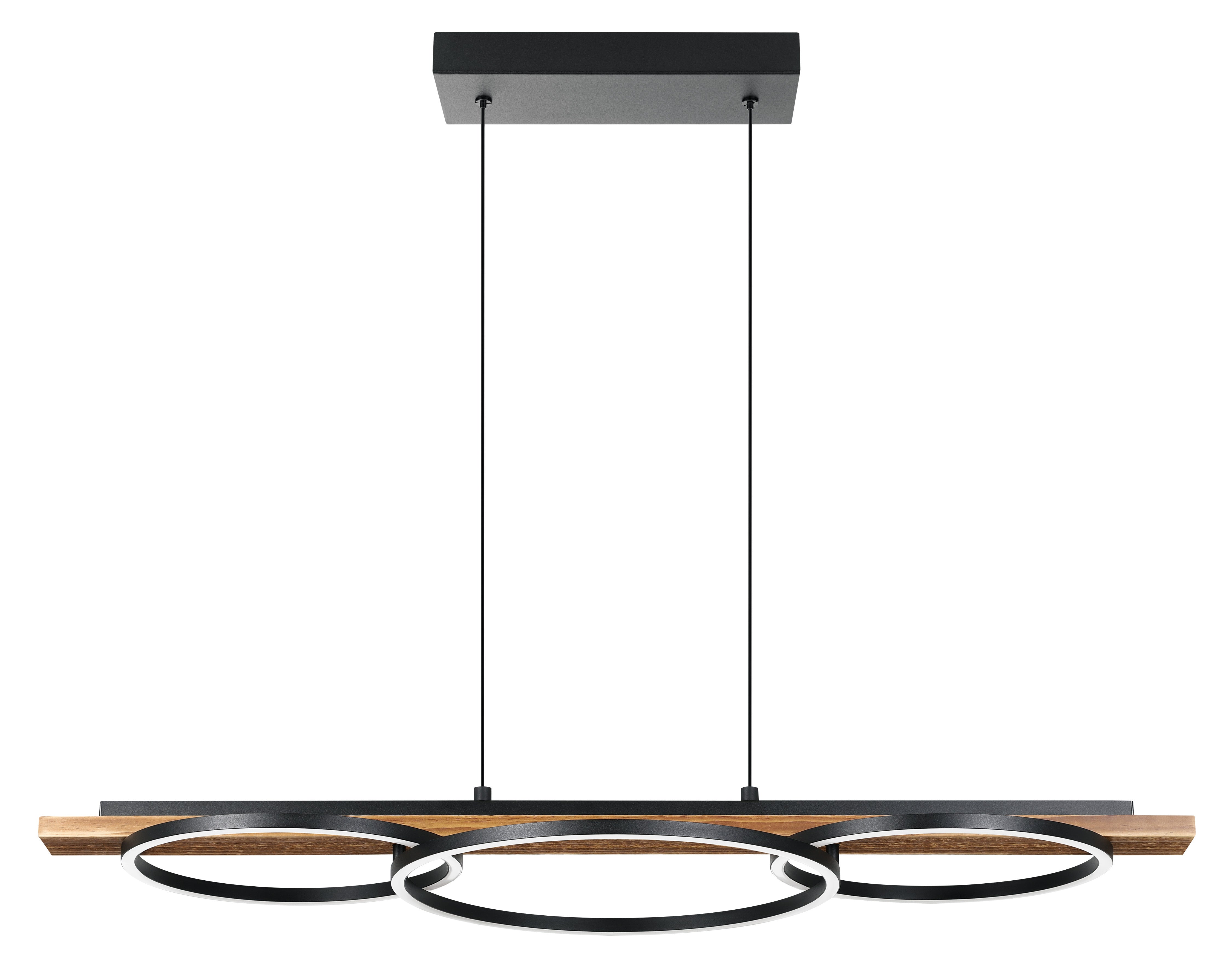 Boyal Pendant Black, Wood INTEGRATED LED - 204922A | Eglo