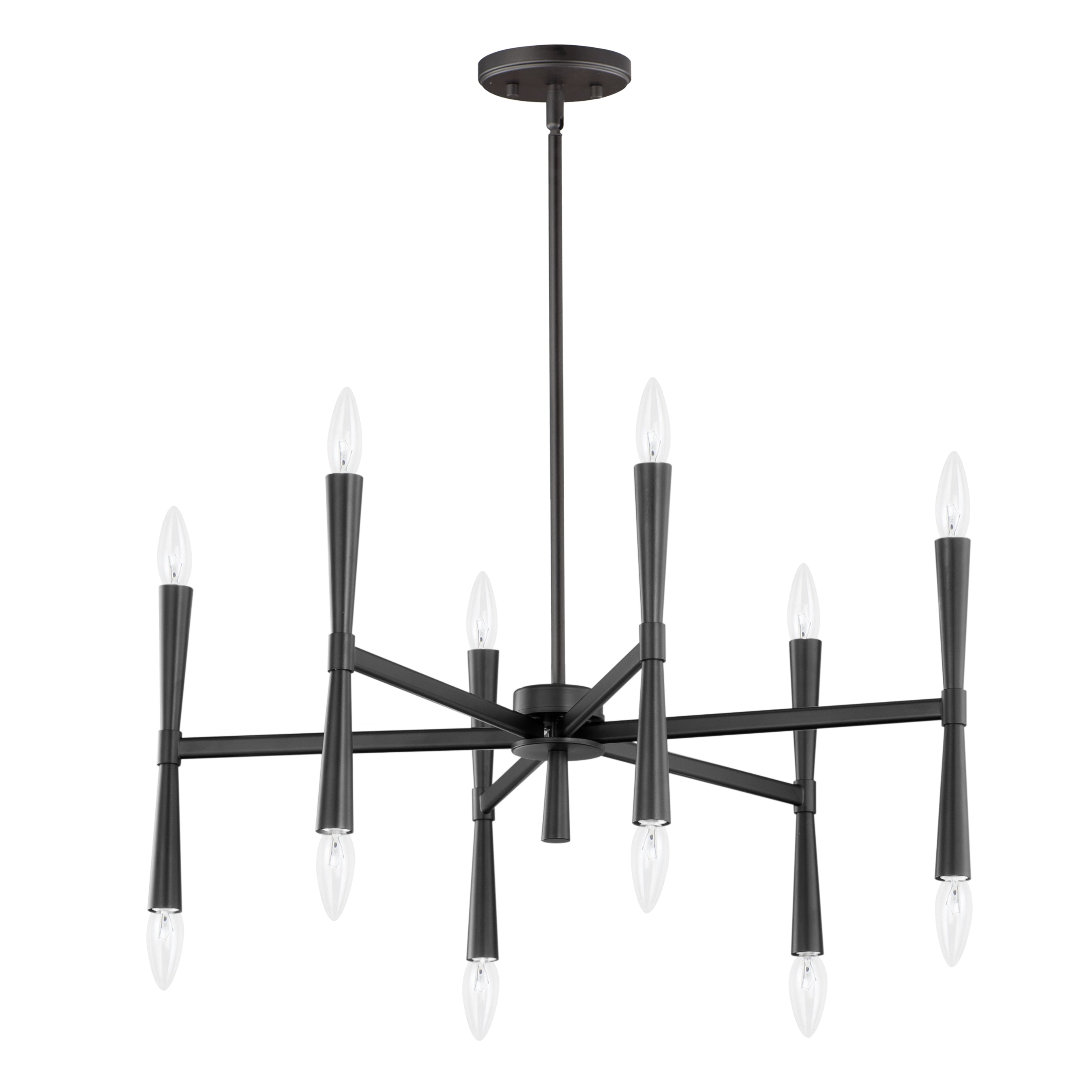 ROME Chandelier Black - 24626BK | MAXIM/ET2