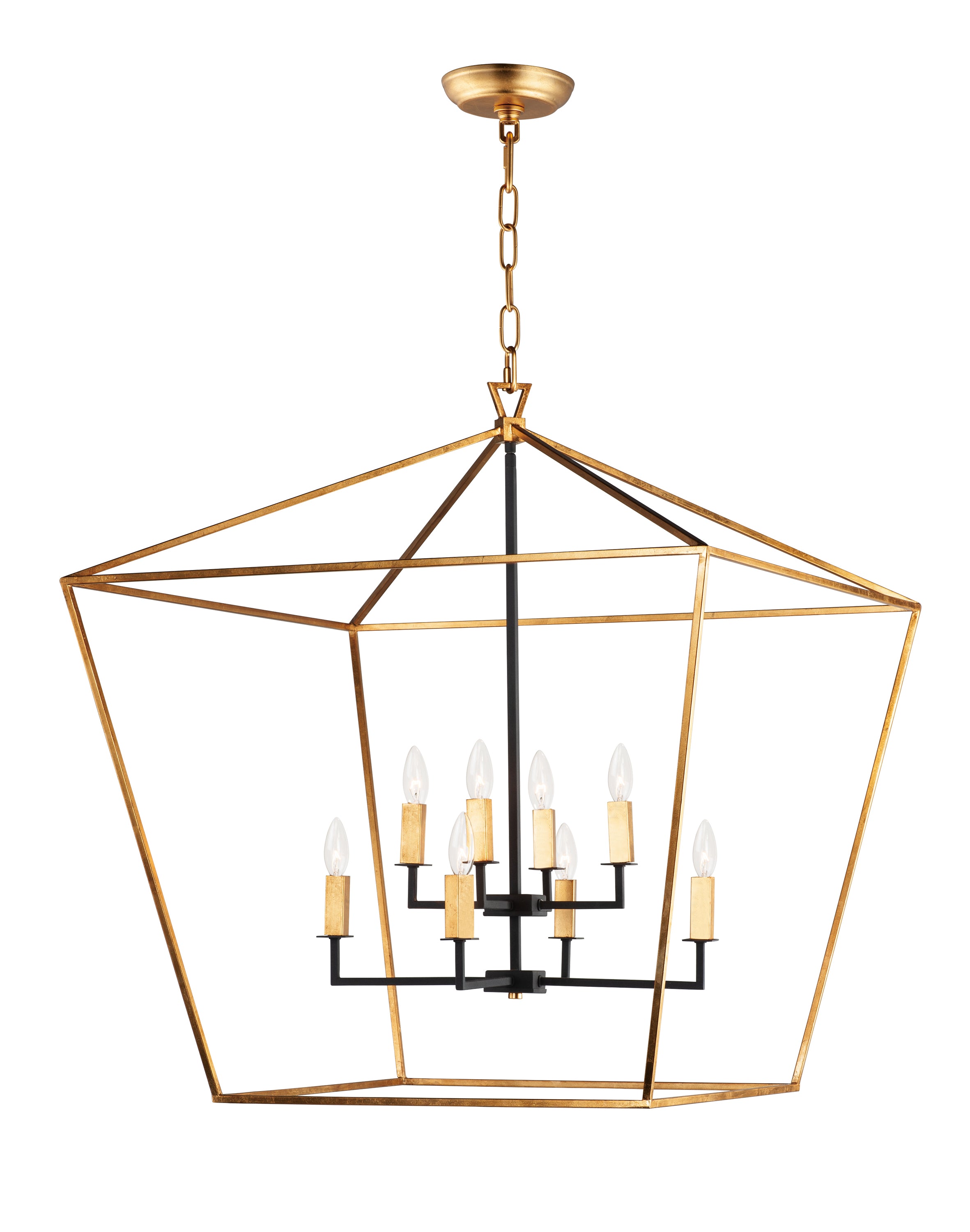 ABODE Chandelier Gold, Black - 25154GLTXB | MAXIM/ET2