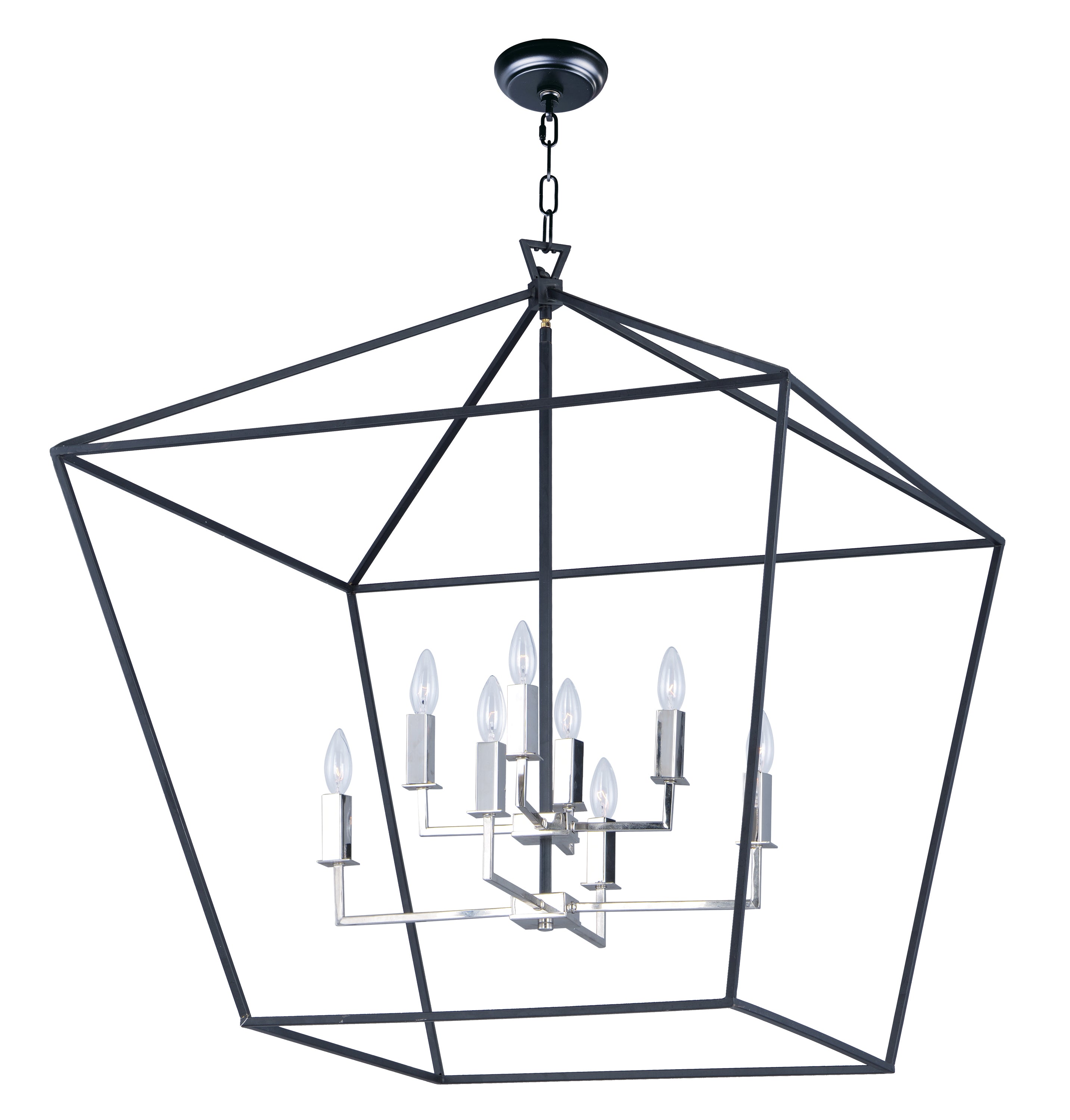 ABODE Chandelier Black, Nickel - 25154TXBPN | MAXIM/ET2