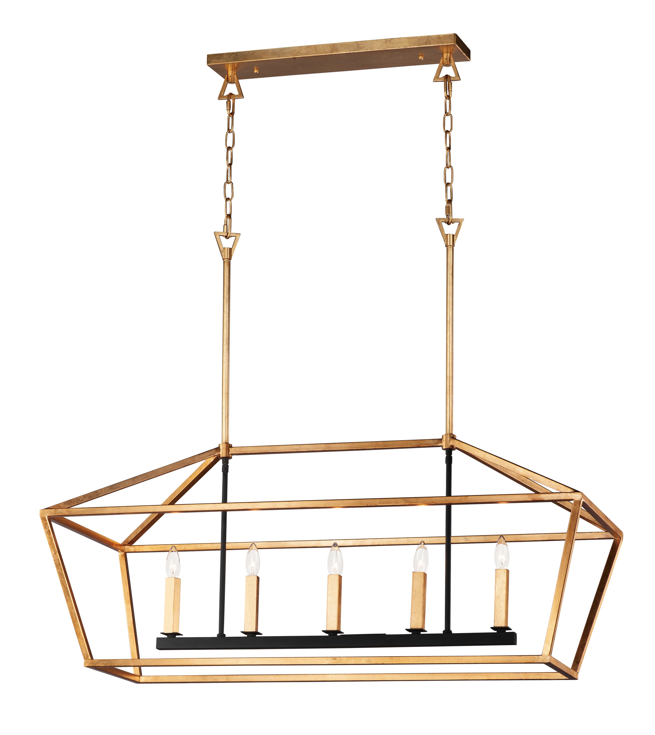 ABODE Chandelier Or, Noir - 25157GLTXB | MAXIM/ET2