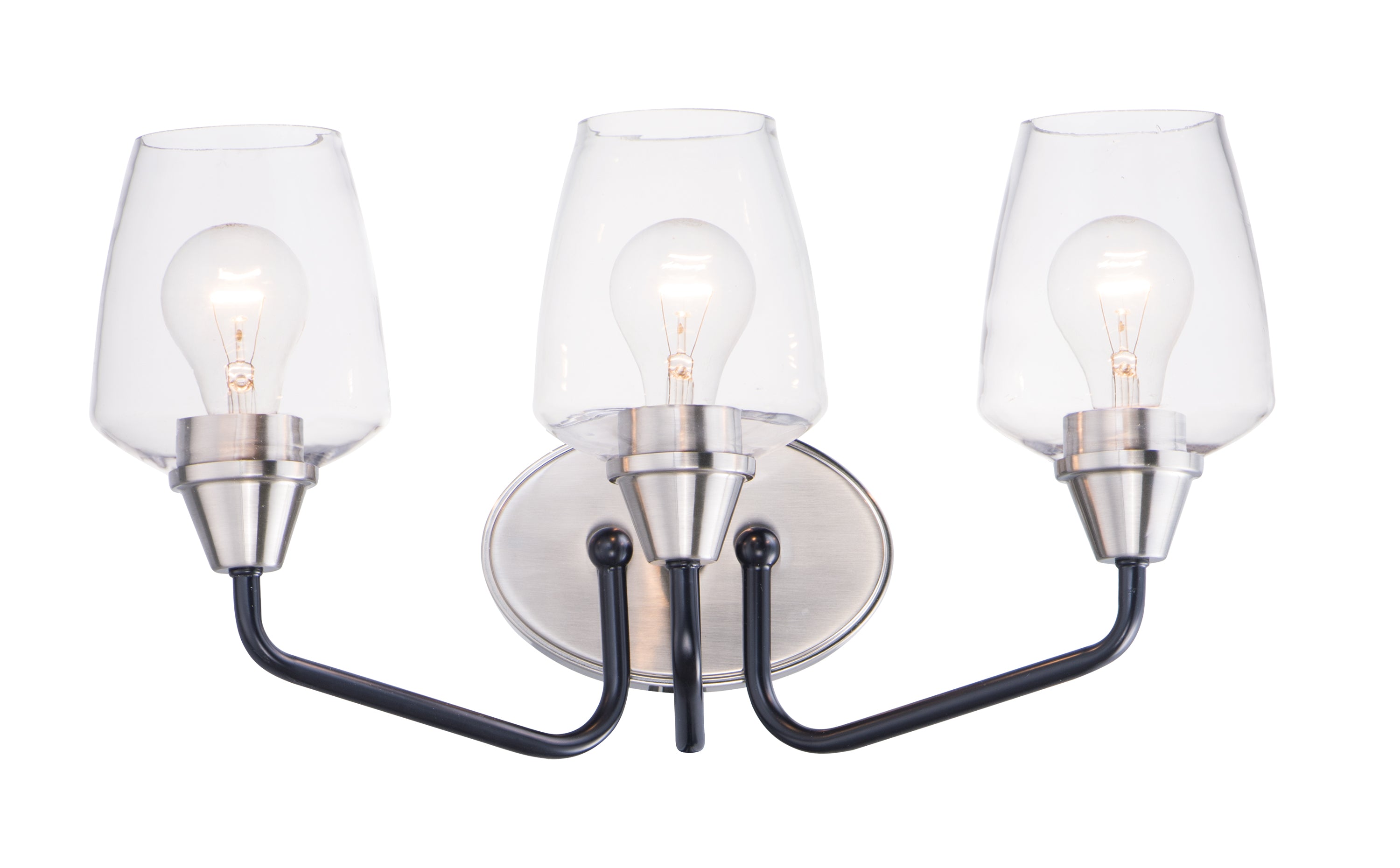 GOBLET Bathroom sconce Black, Nickel - 26122CLBKSN | MAXIM/ET2