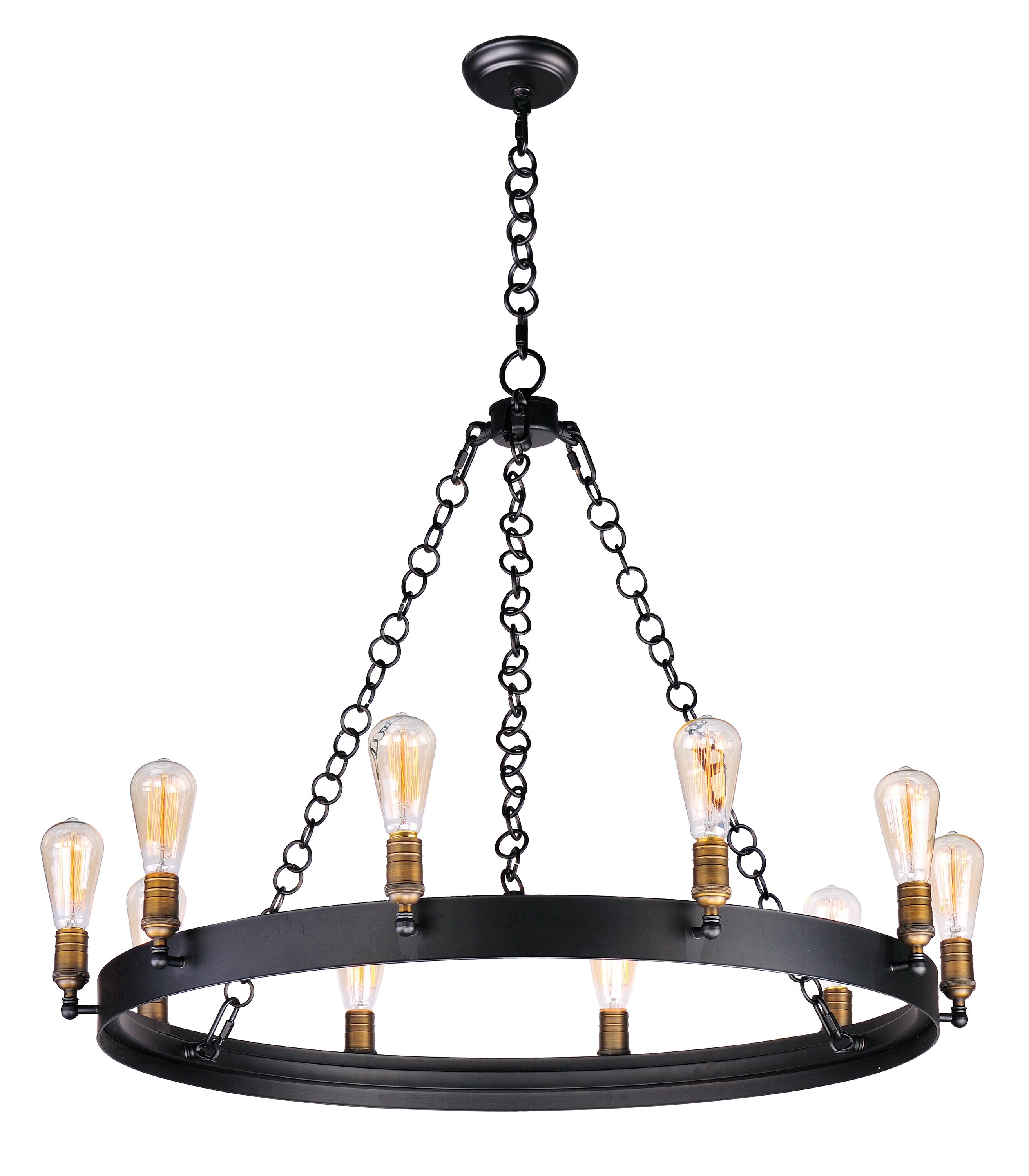 NOBLE Chandelier Black, Gold - 26275BKNAB | MAXIM/ET2