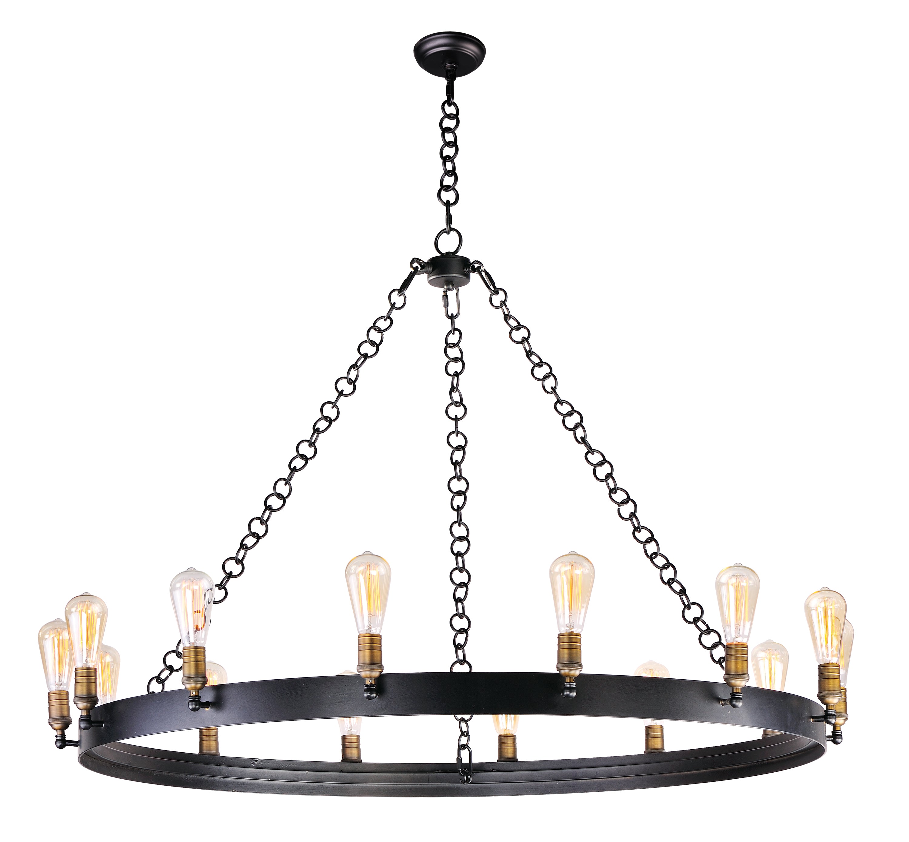 NOBLE Chandelier Noir, Or - 26276BKNAB | MAXIM/ET2