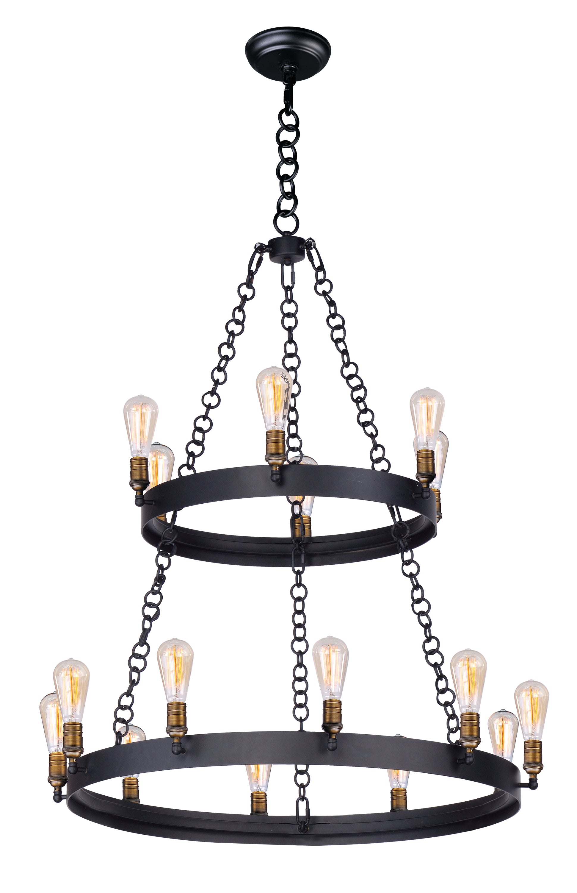 NOBLE Chandelier Black, Gold - 26277BKNAB | MAXIM/ET2