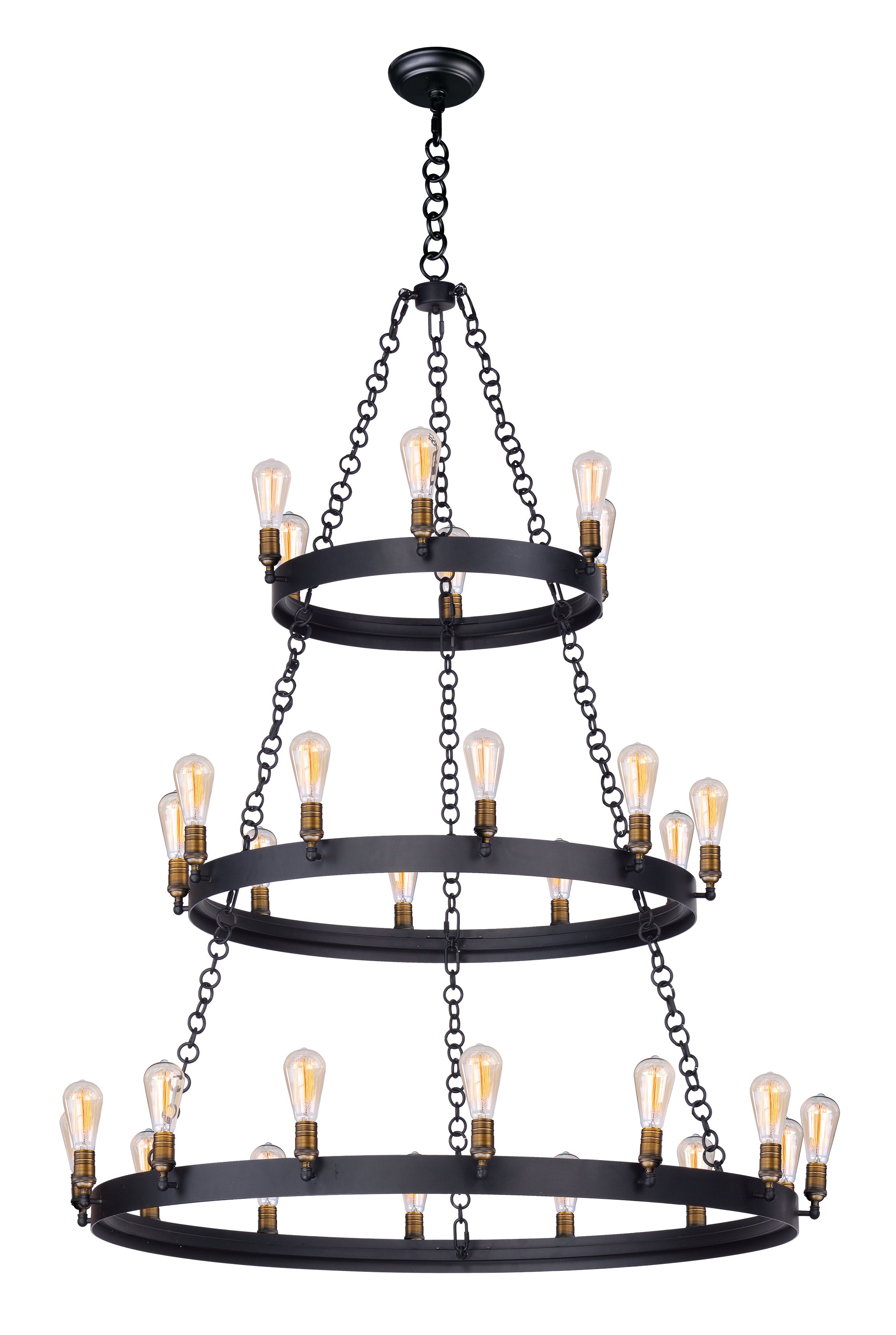 NOBLE Chandelier Black, Gold - 26278BKNAB/BUI | MAXIM/ET2