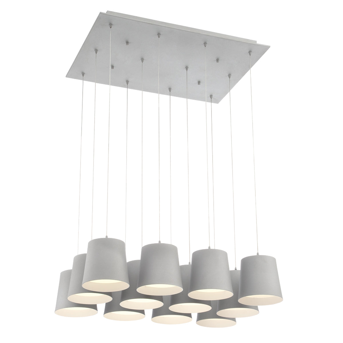 BORTO Chandelier Aluminum - 28164-036 | EUROFASE