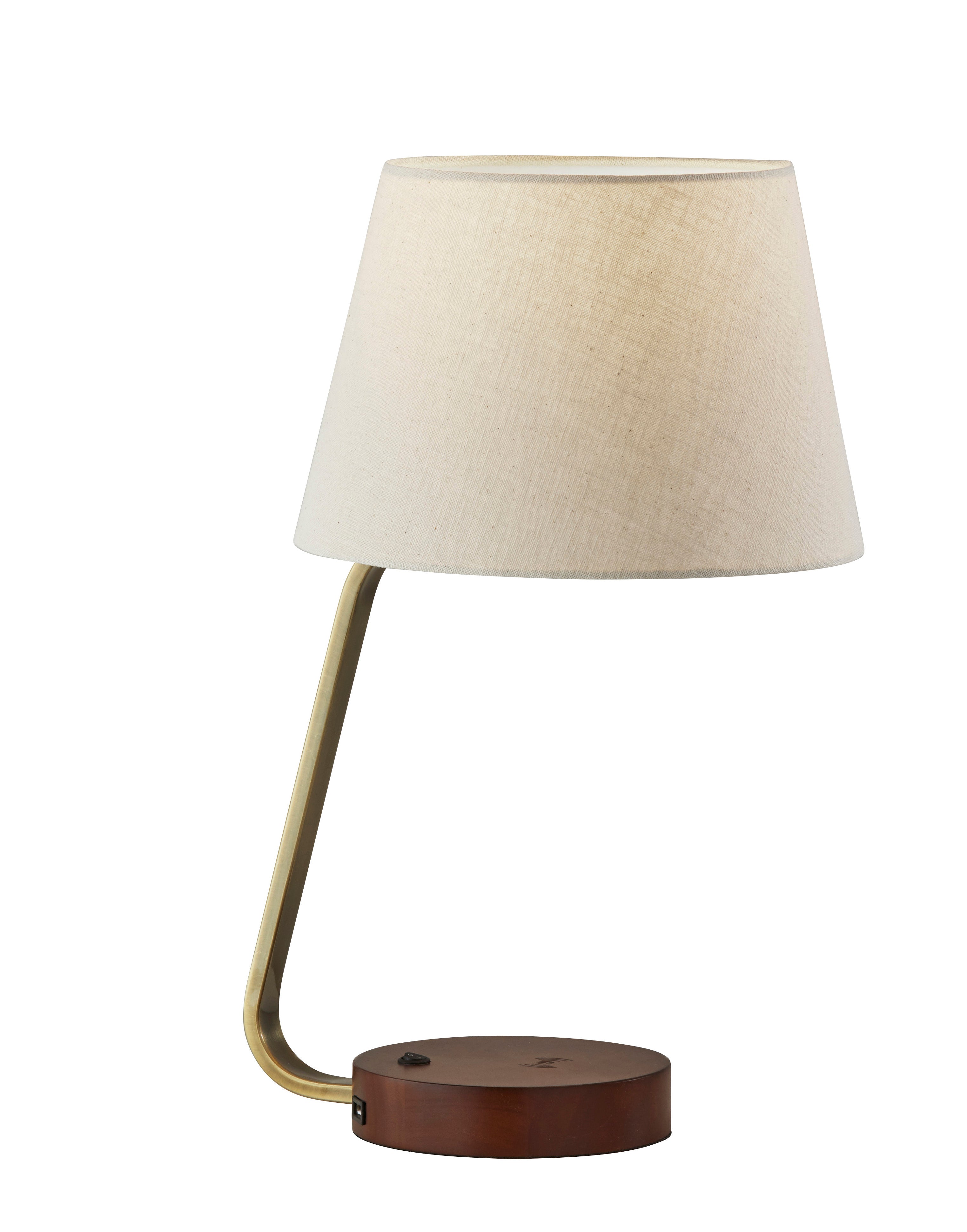 LOUIE Table lamp Gold, Wood - 3015-21 | ADESSO