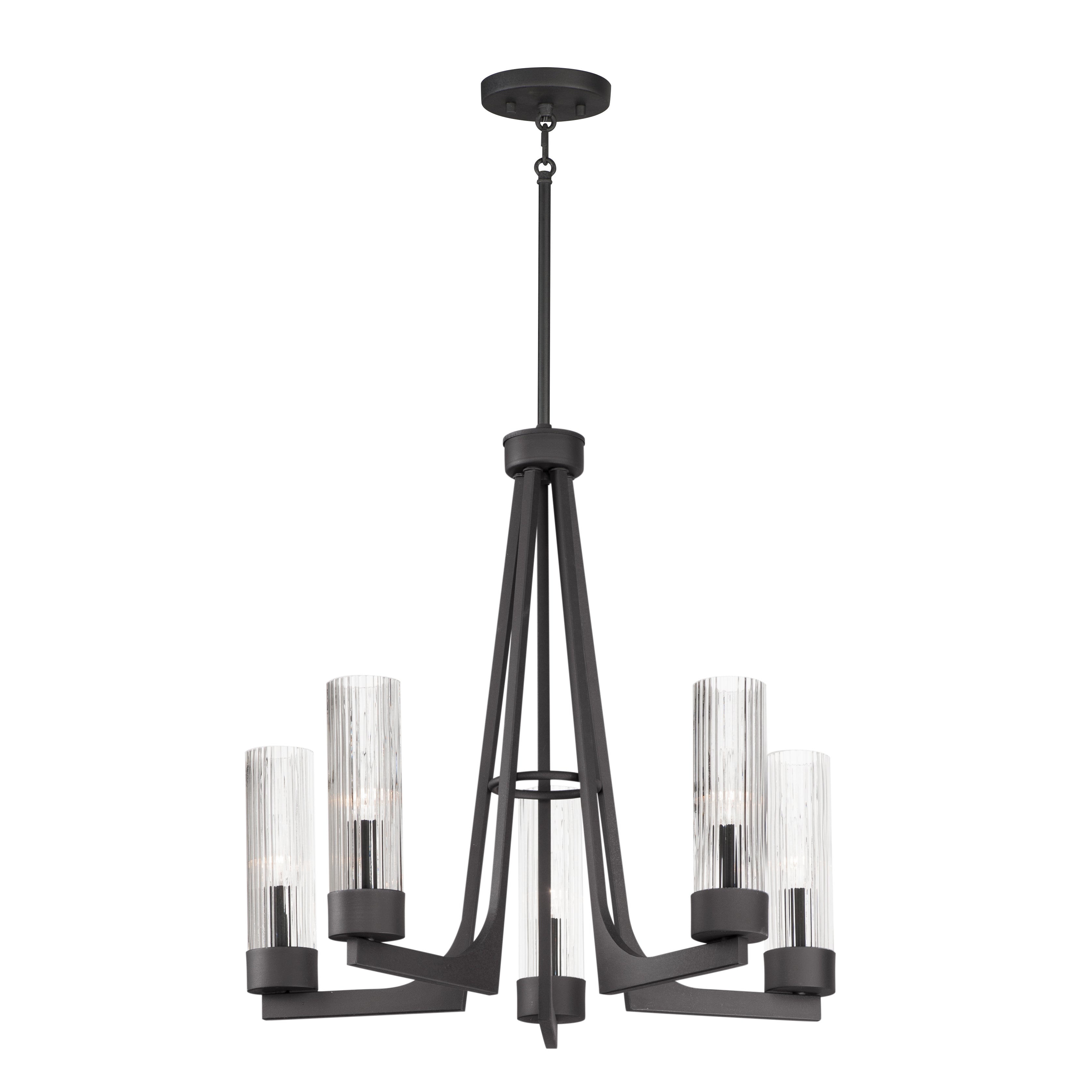 DELOS Chandelier Black - 30315CRAR | MAXIM/ET2