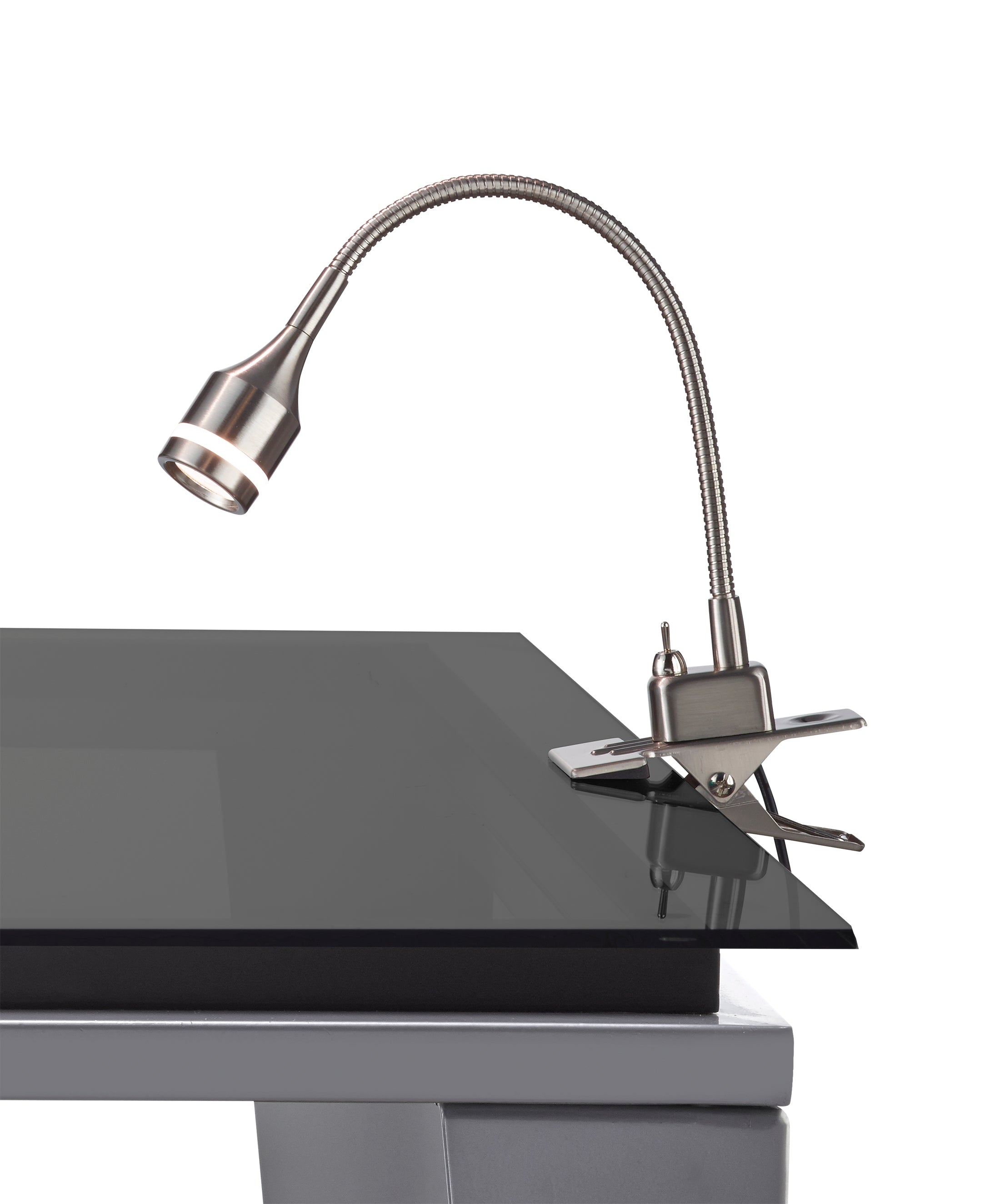 Prospect Lampe Clip Brushed Steel - 3217-22 | ADESSO