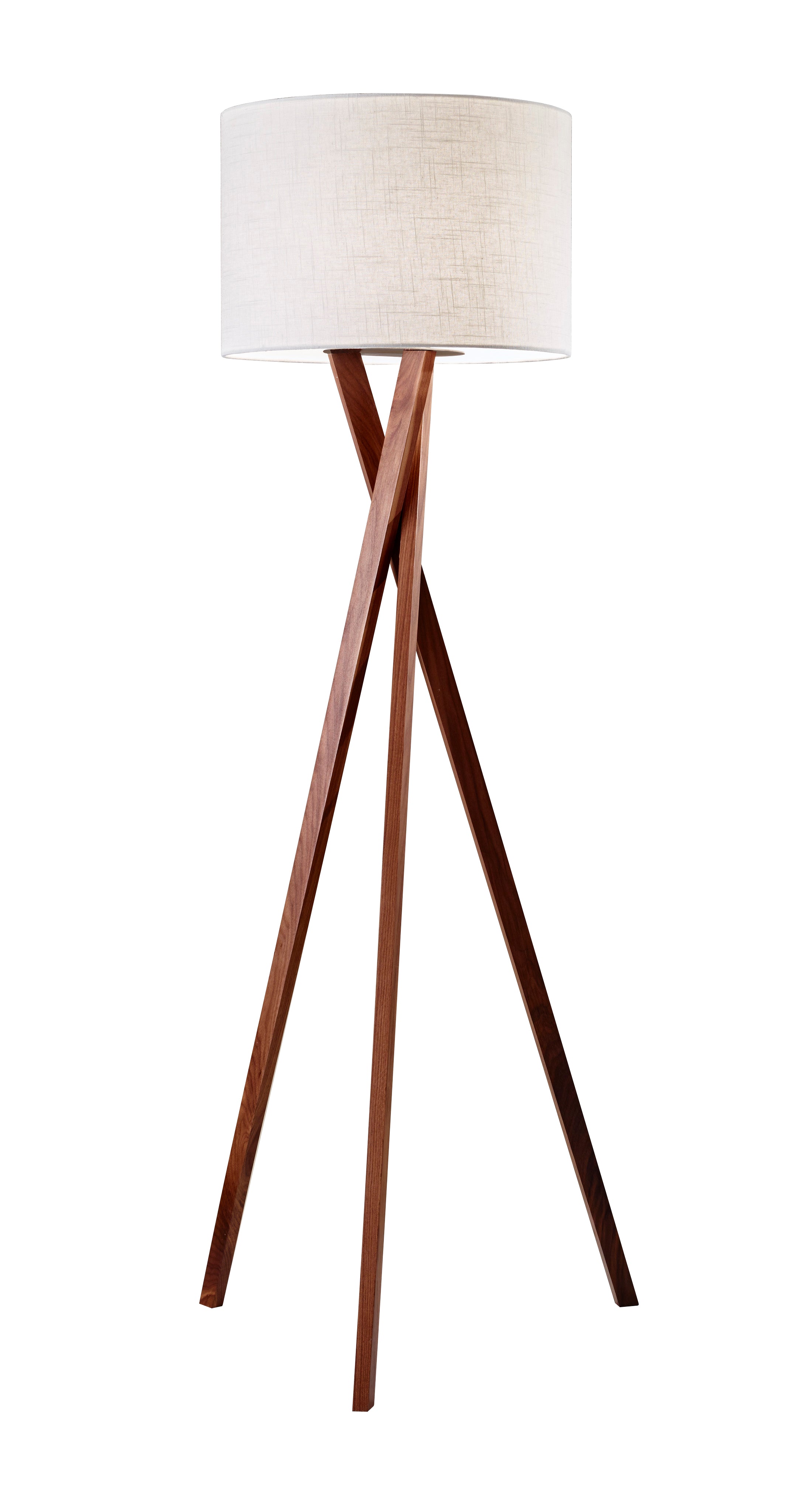 DRAPER Floor lamp Walnut Wood - 3227-15 | ADESSO