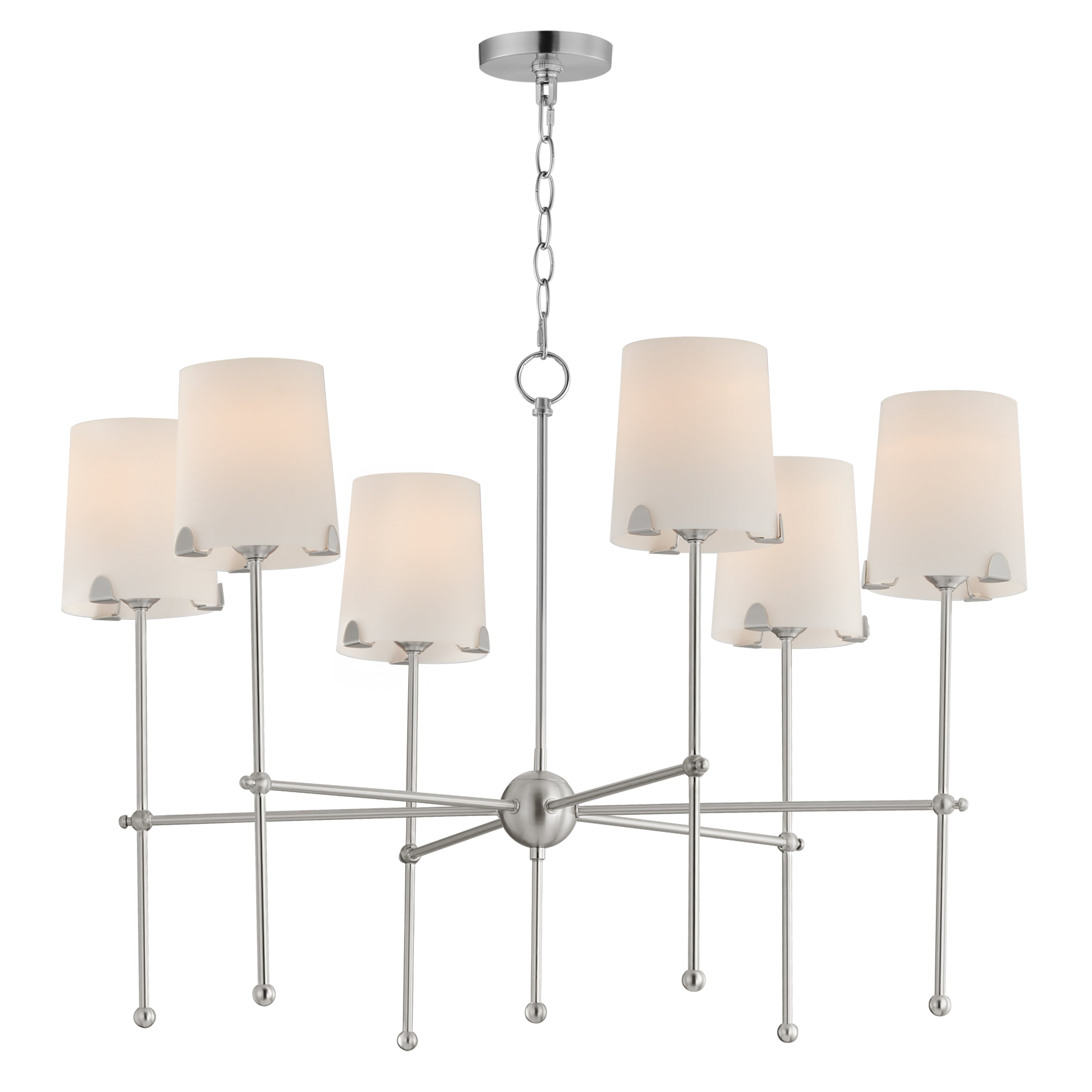 HUNTINGTON Chandelier Nickel - 32366WTSN | MAXIM / ET2