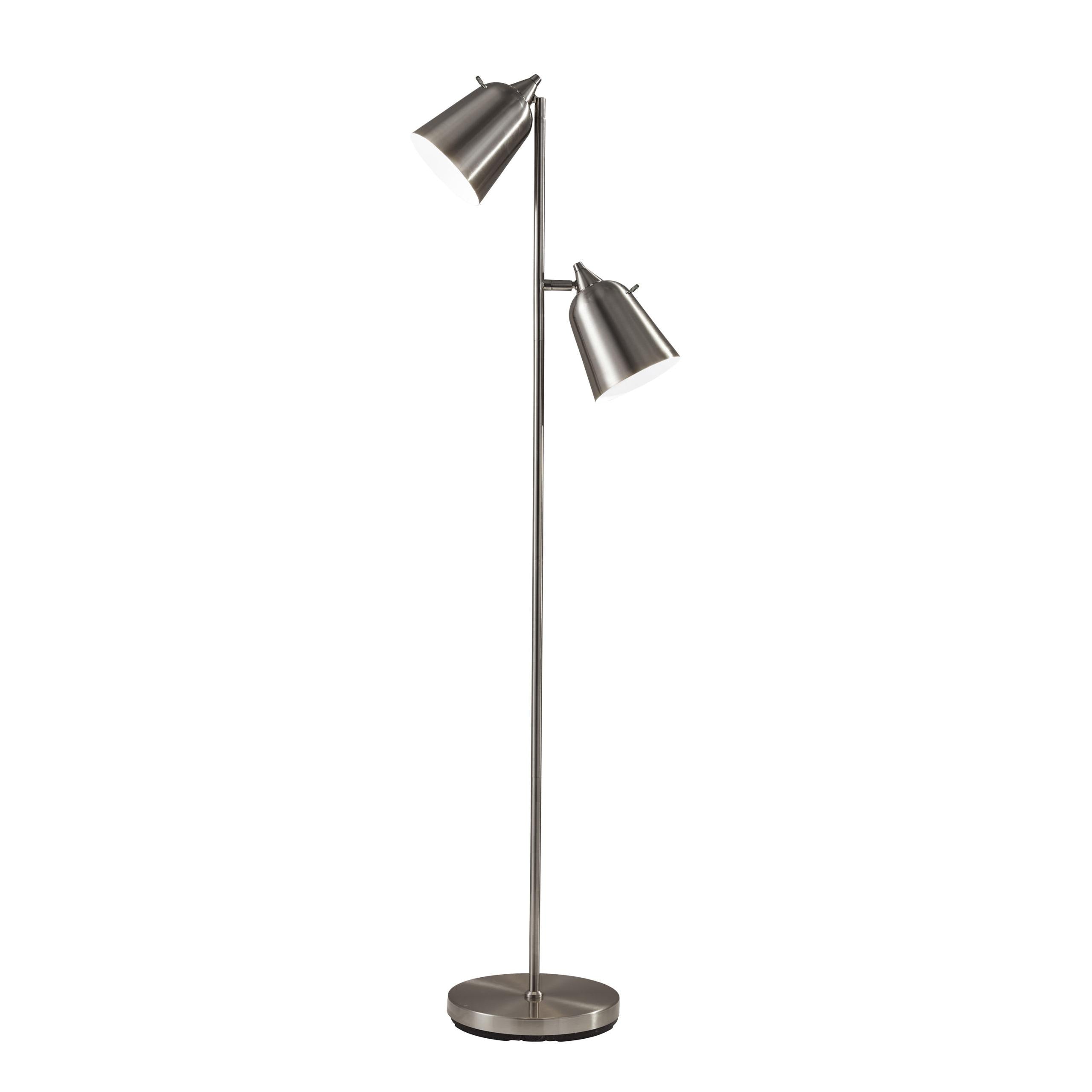 NADINE Floor lamp Stainless steel - 3237-22 | ADESSO