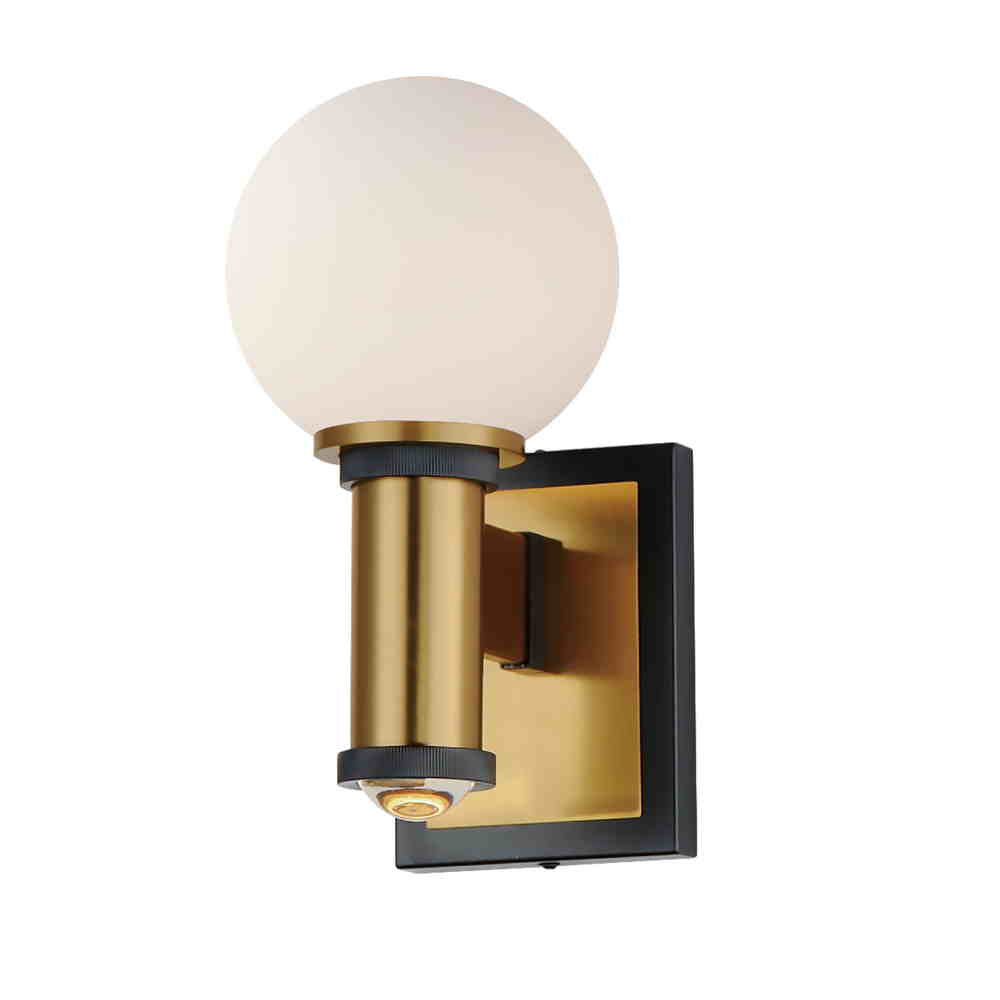 SANSIMEON Wall sconce Black, Gold INTEGRATED LED - 32482SWBKNAB | MAXIM/ET3