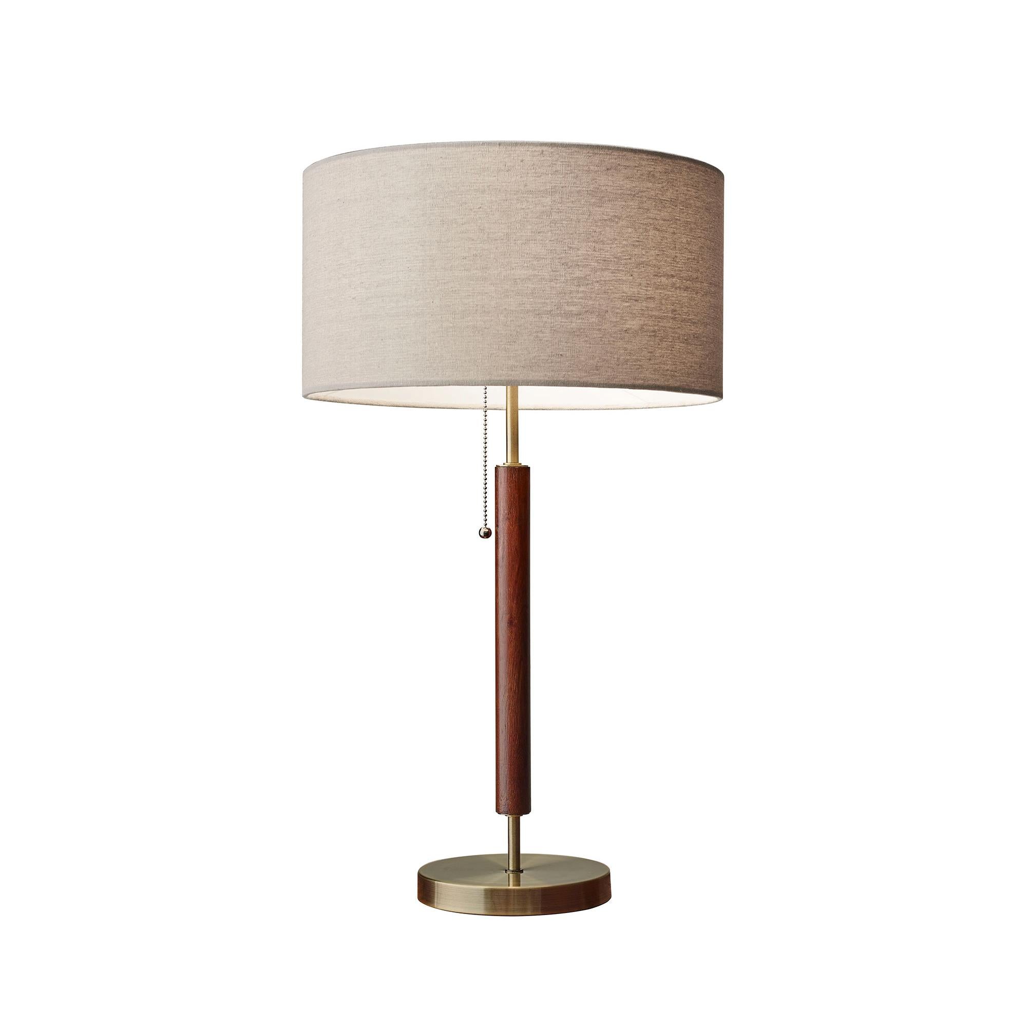 HAMILTON Table lamp Wood, Gold - 3376-15 | ADESSO