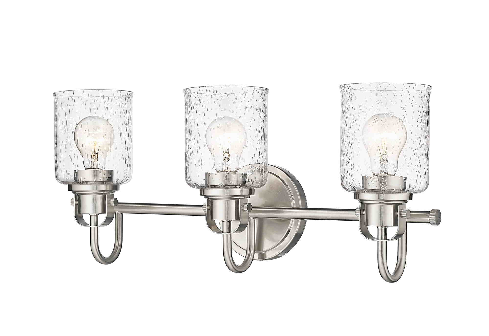KINSLEY Bathroom wall sconce Nickel - 340-3V-BN | Z-LITE