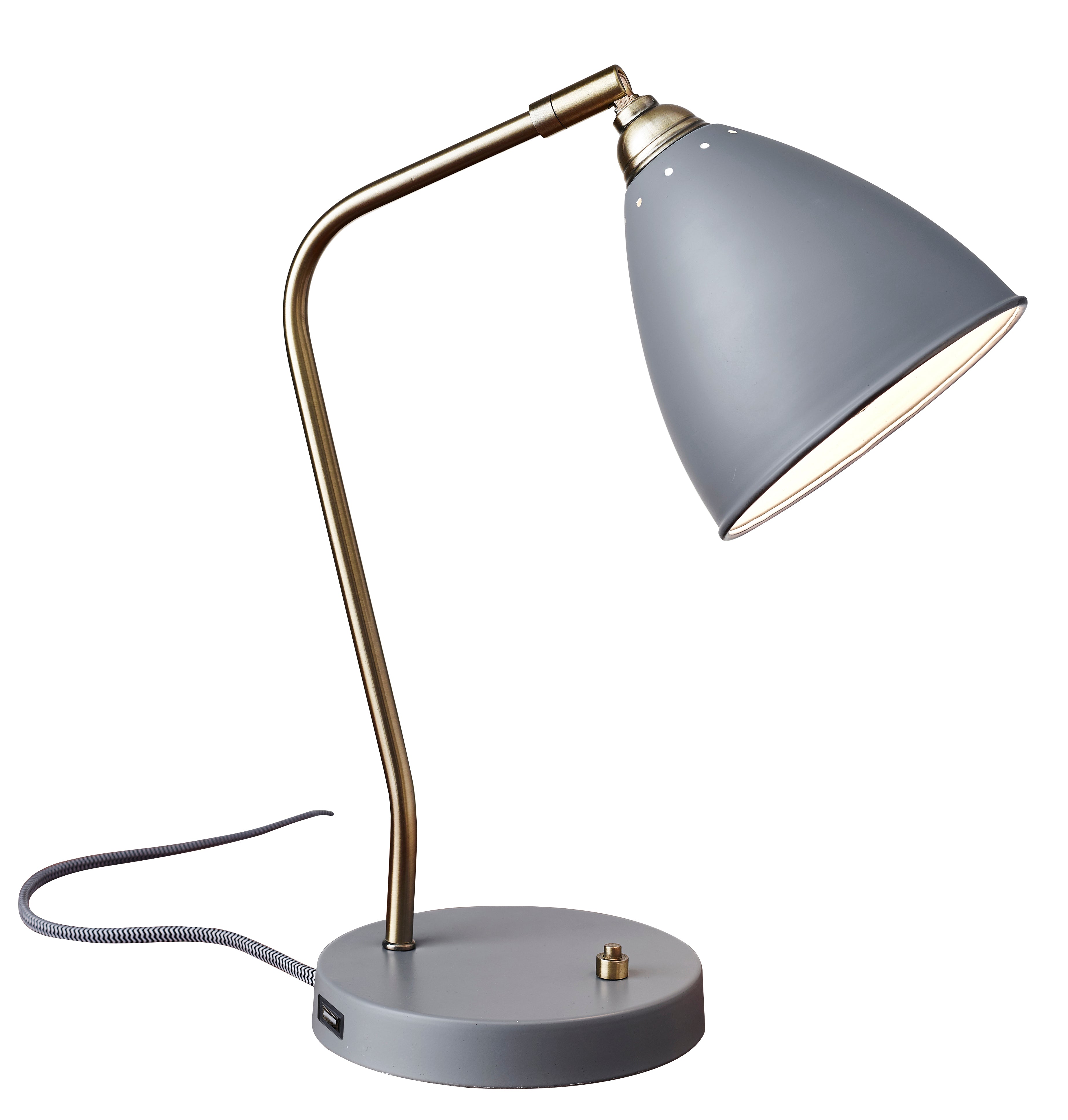 CHELSEA Lampe sur table Or, Grey - 3463-03 | ADESSO