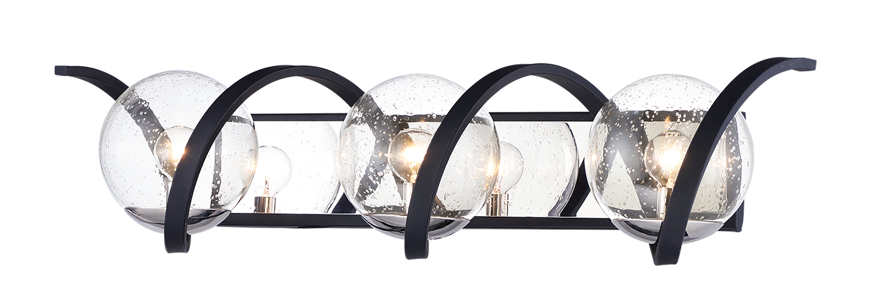 CURLICUE Bathroom sconce Black, Nickel - 35106CDBKPN | MAXIM/ET2