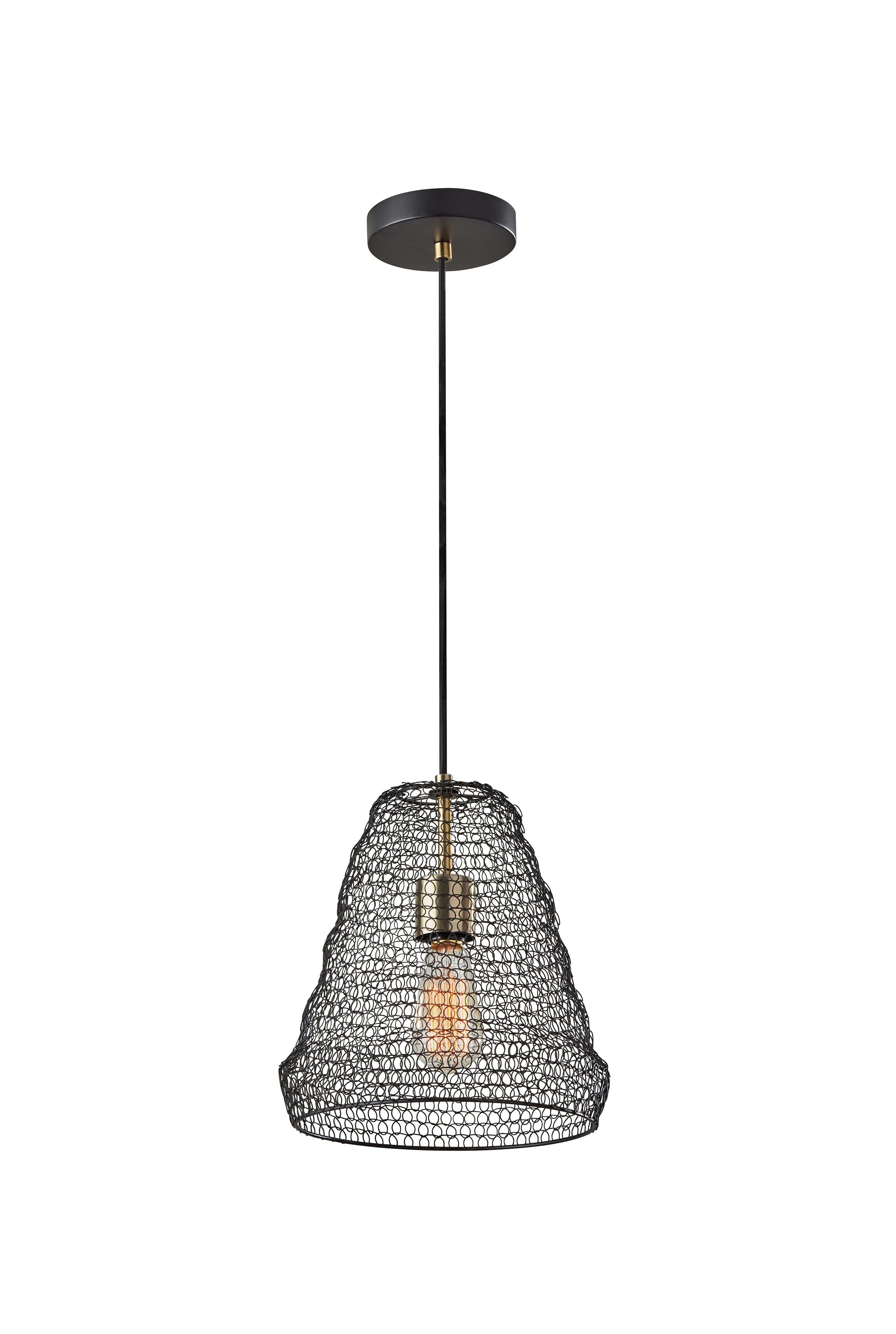SHERIDAN Pendant Black, Gold - 3567-01 | ADESSO