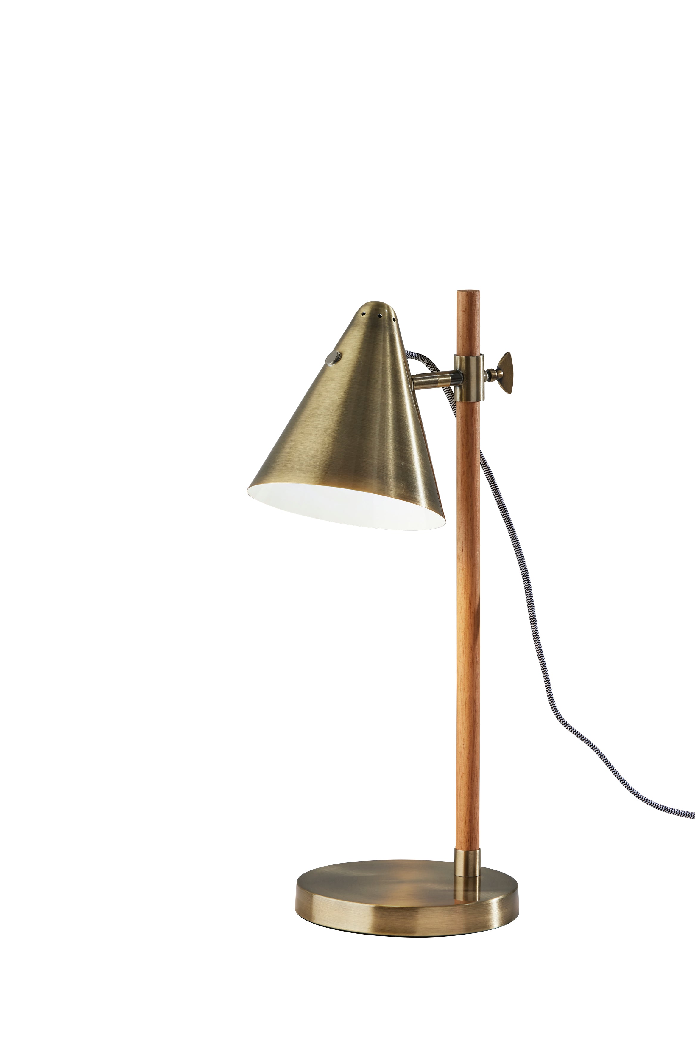 BRYN Table lamp Wood, Gold - 3760-12 | ADESSO