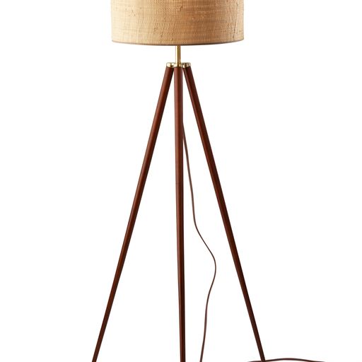 JACKSON Floor lamp Wood, Gold - 3769-15 | ADESSO