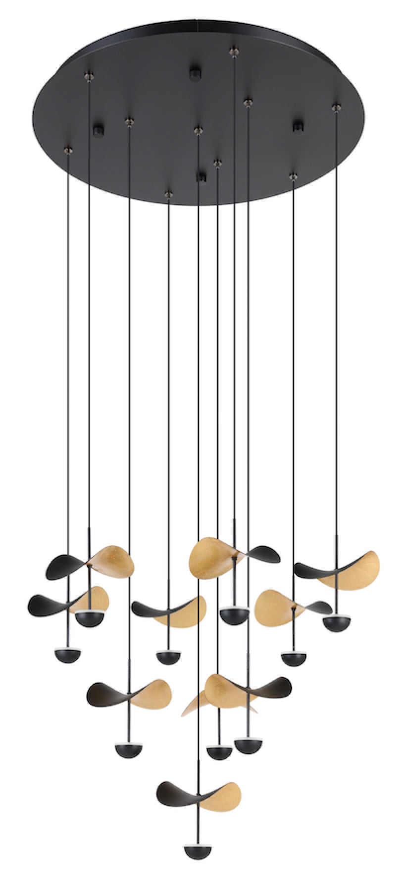 DRACERA pendant Black, Gold INTEGRATED LED - 390339A | EGLO